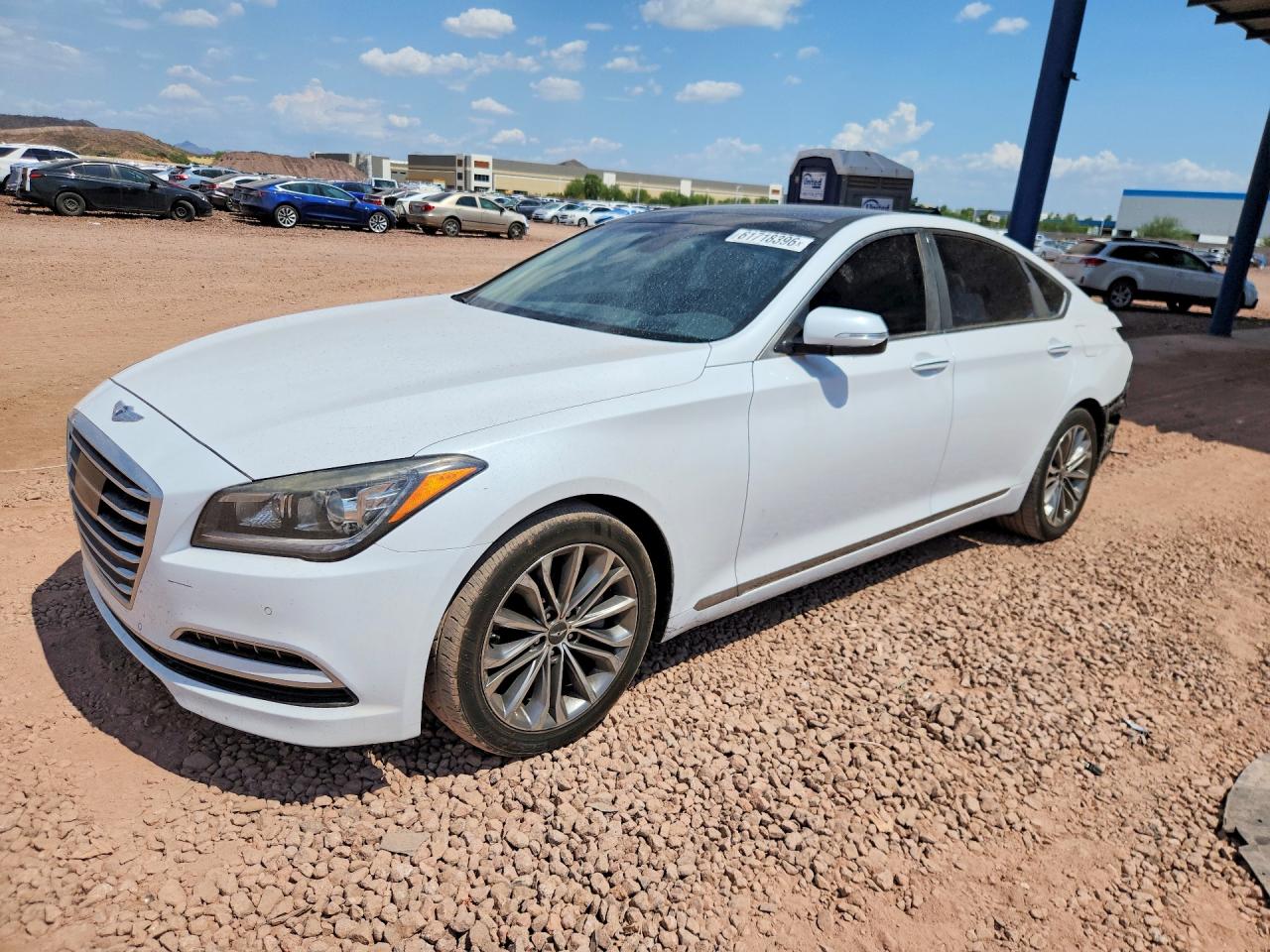 2015 Hyundai Genesis 3.8l White vin: KMHGN4JE5FU028682