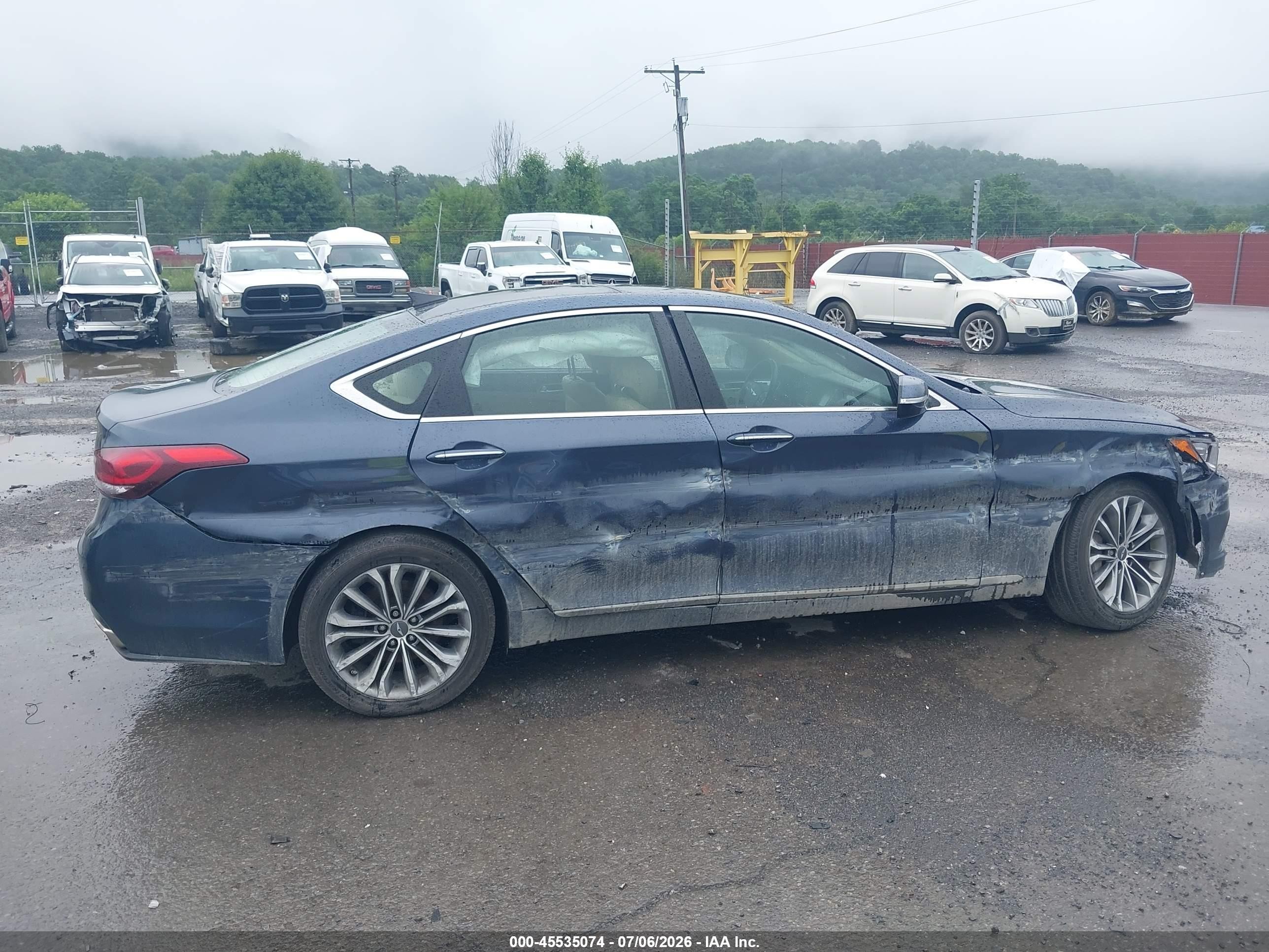 2015 Hyundai Genesis 3.8 Dark Blue vin: KMHGN4JE5FU037026