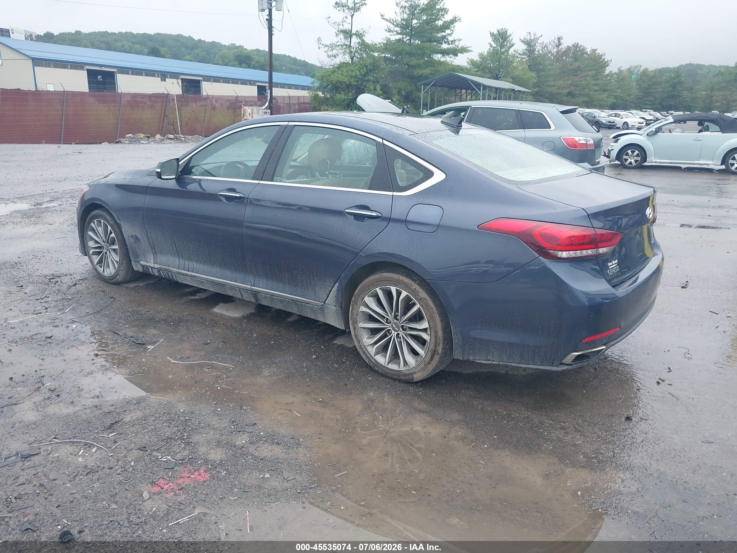 2015 Hyundai Genesis 3.8 Dark Blue vin: KMHGN4JE5FU037026