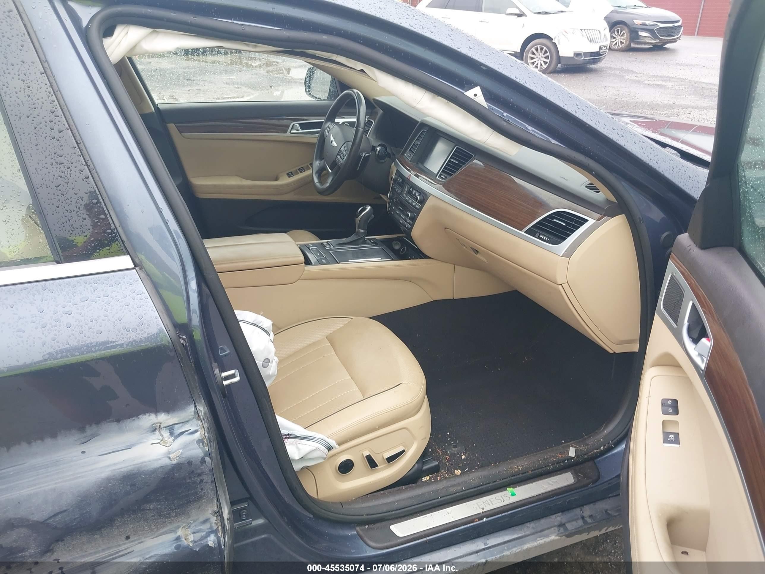 2015 Hyundai Genesis 3.8 Dark Blue vin: KMHGN4JE5FU037026
