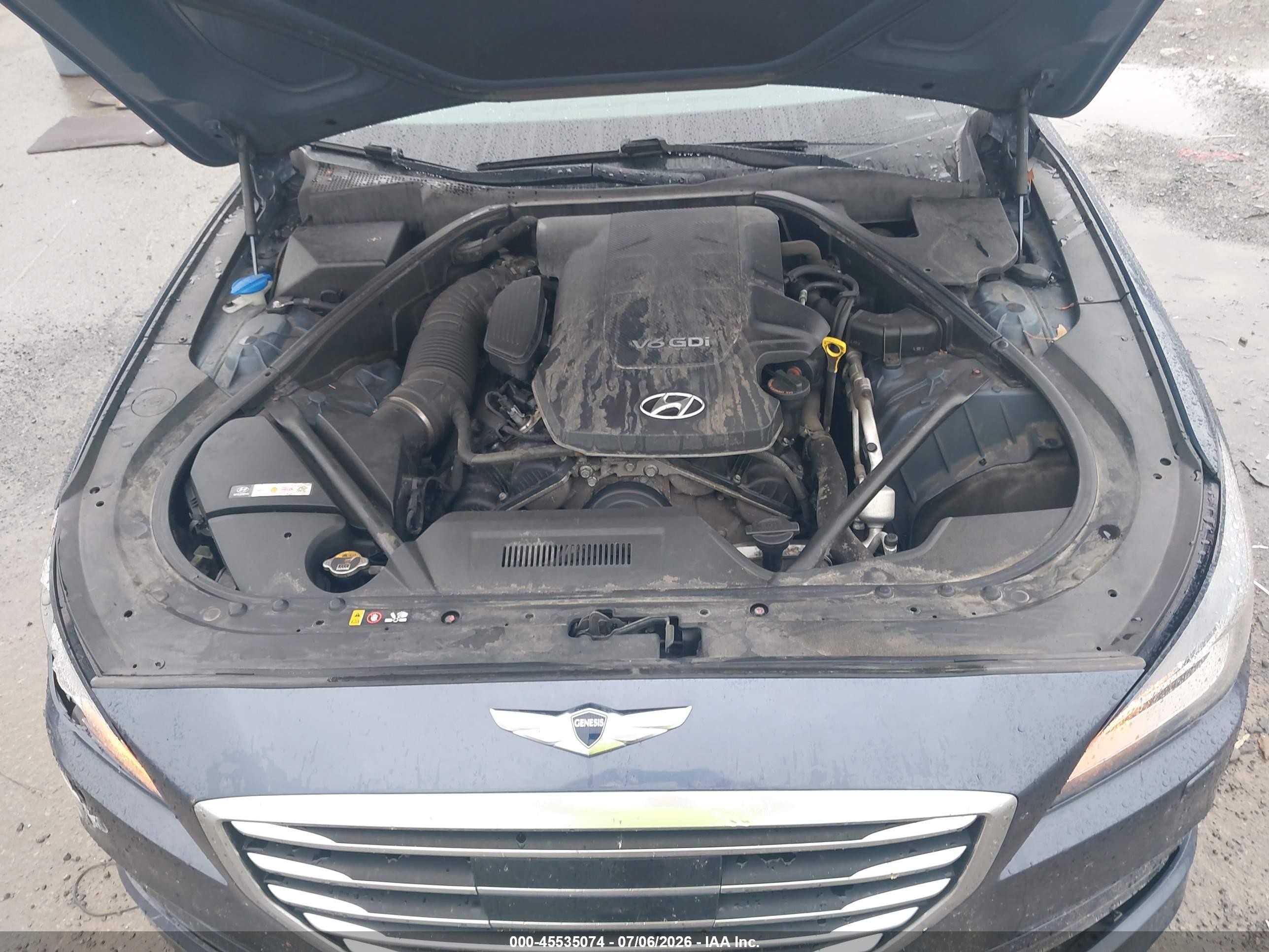 2015 Hyundai Genesis 3.8 Dark Blue vin: KMHGN4JE5FU037026