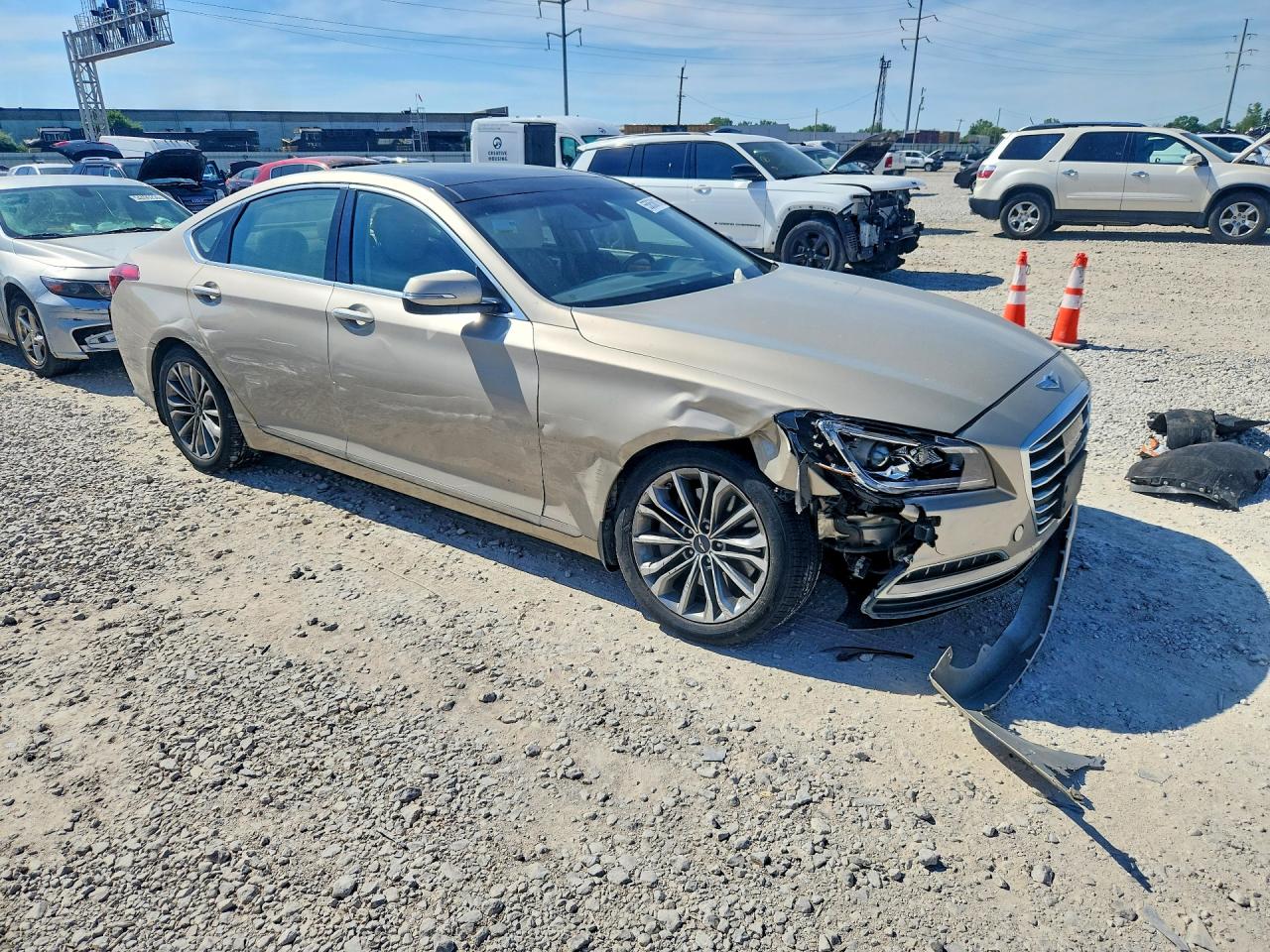 2015 Hyundai Genesis 3.8l Gold vin: KMHGN4JE5FU038208