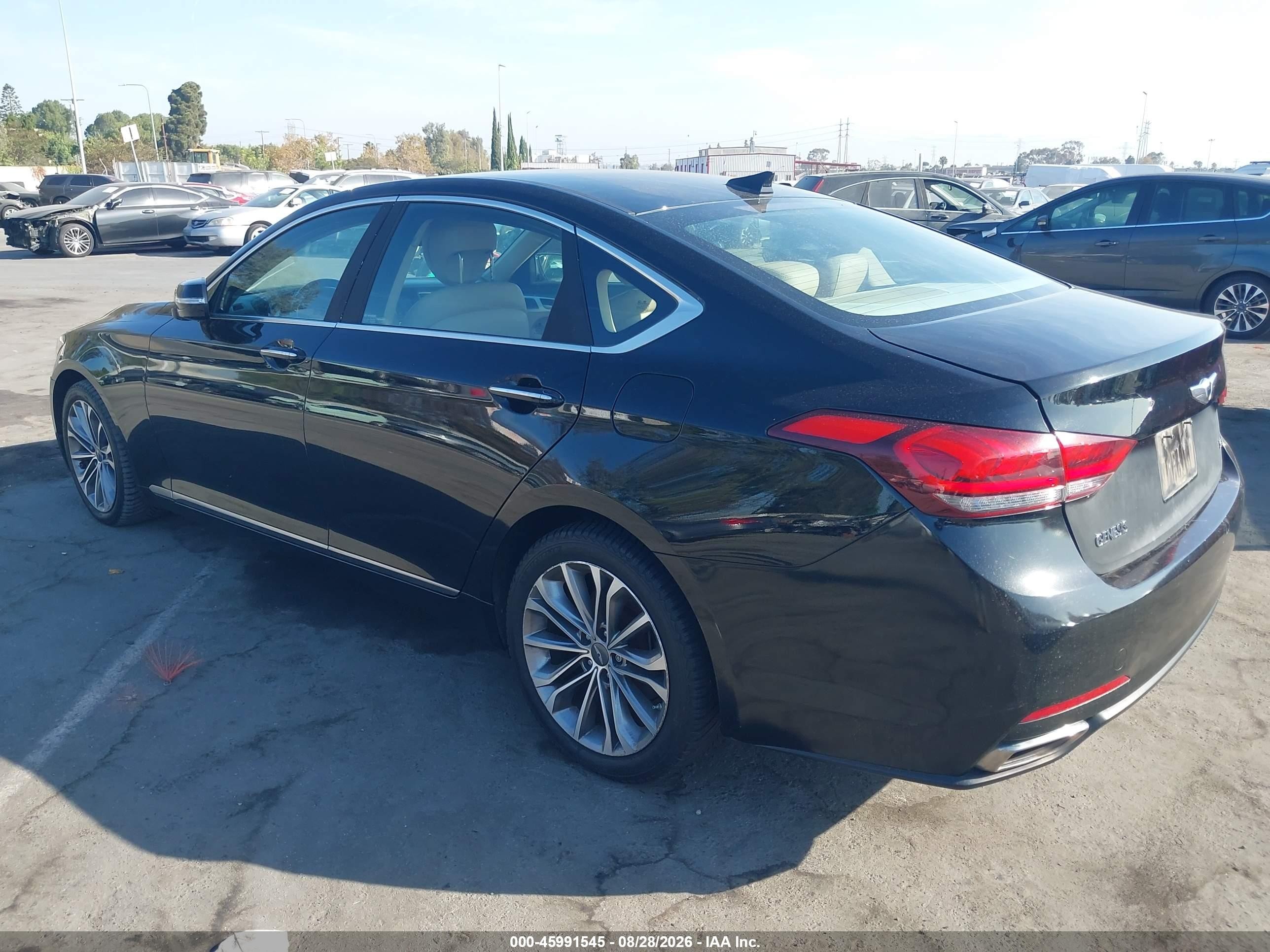2015 Hyundai Genesis 3.8 Black vin: KMHGN4JE5FU041240