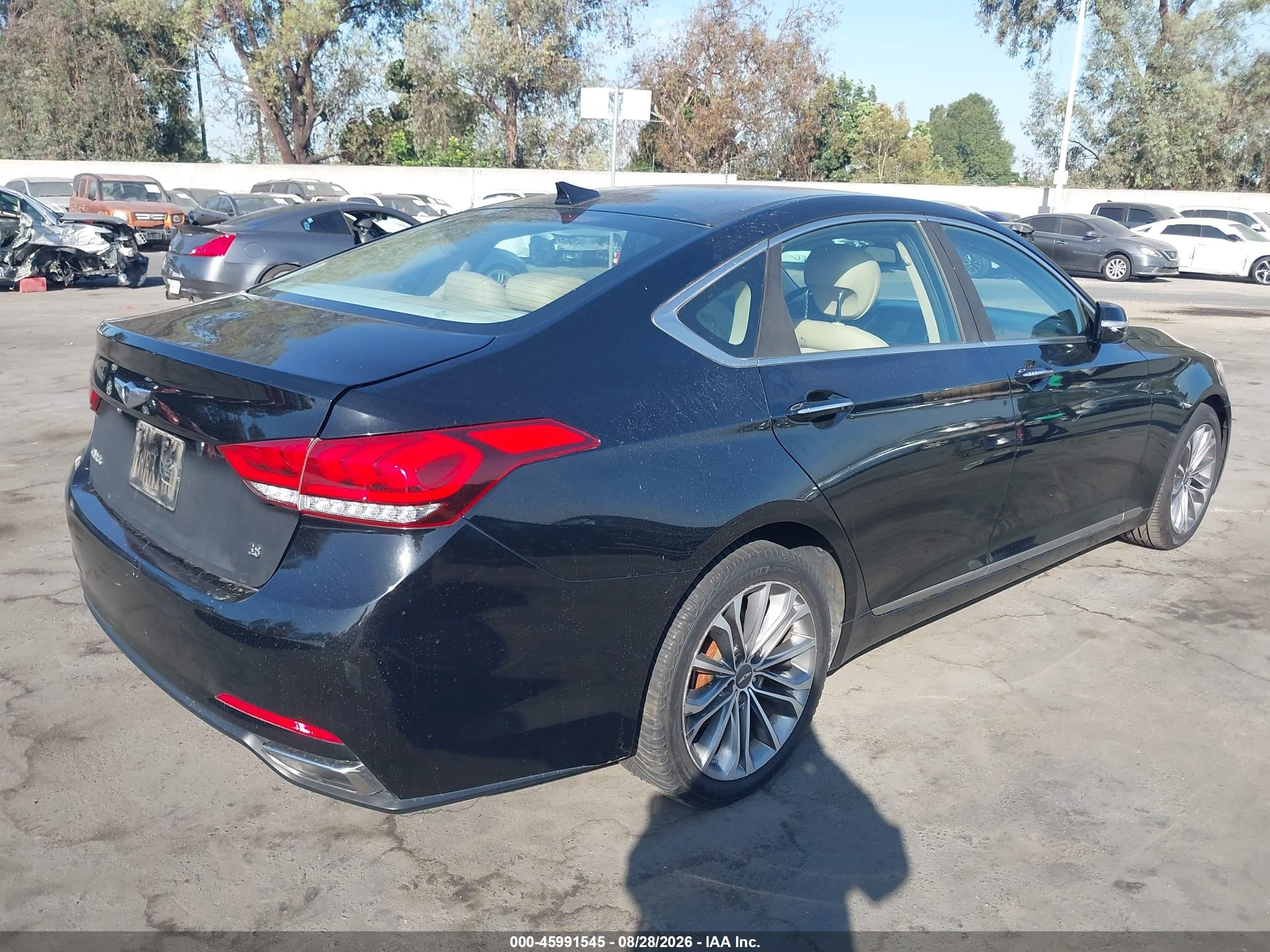2015 Hyundai Genesis 3.8 Black vin: KMHGN4JE5FU041240