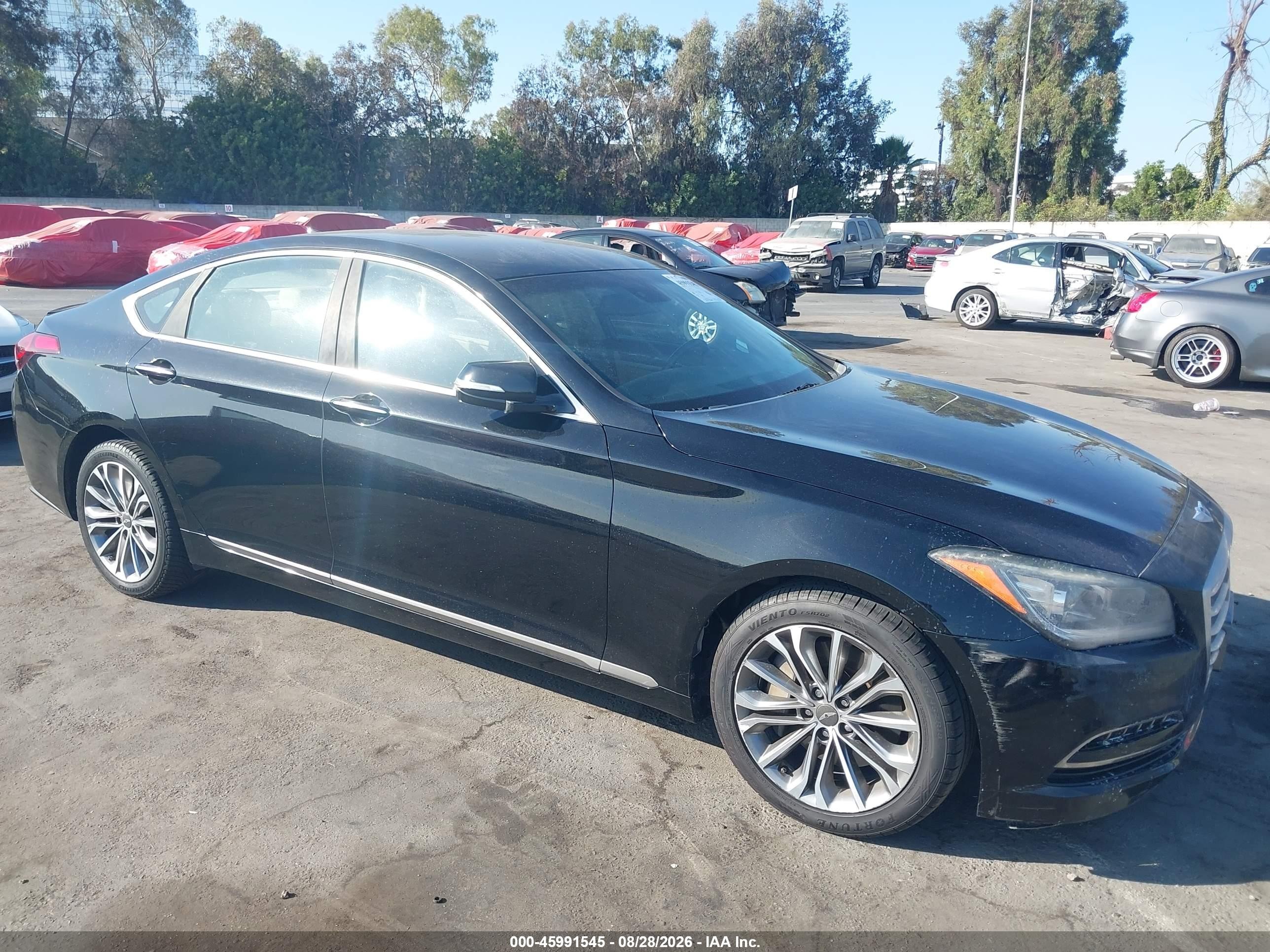 2015 Hyundai Genesis 3.8 Black vin: KMHGN4JE5FU041240