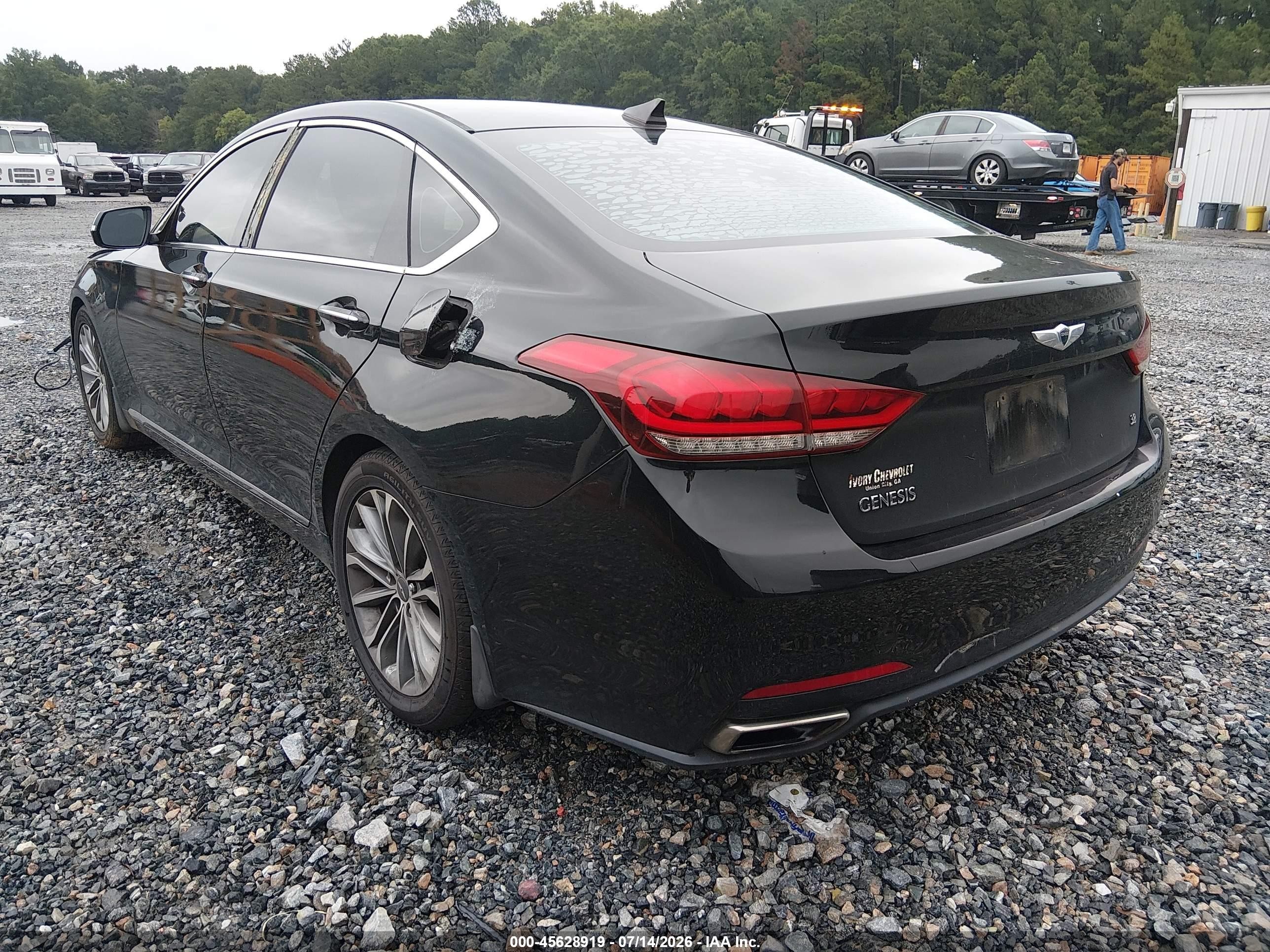 2015 Hyundai Genesis 3.8 Black vin: KMHGN4JE5FU050486