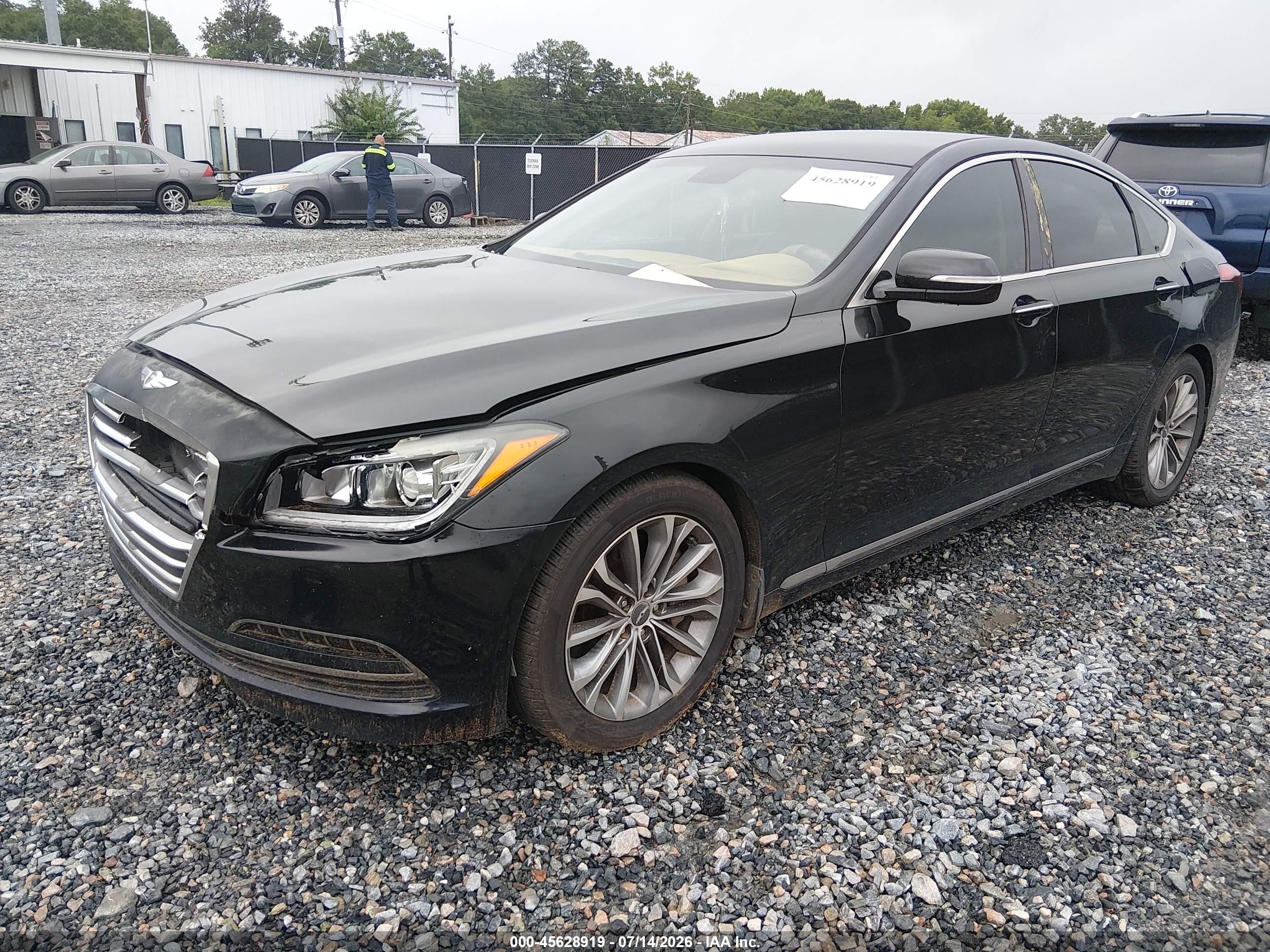 2015 Hyundai Genesis 3.8 Black vin: KMHGN4JE5FU050486