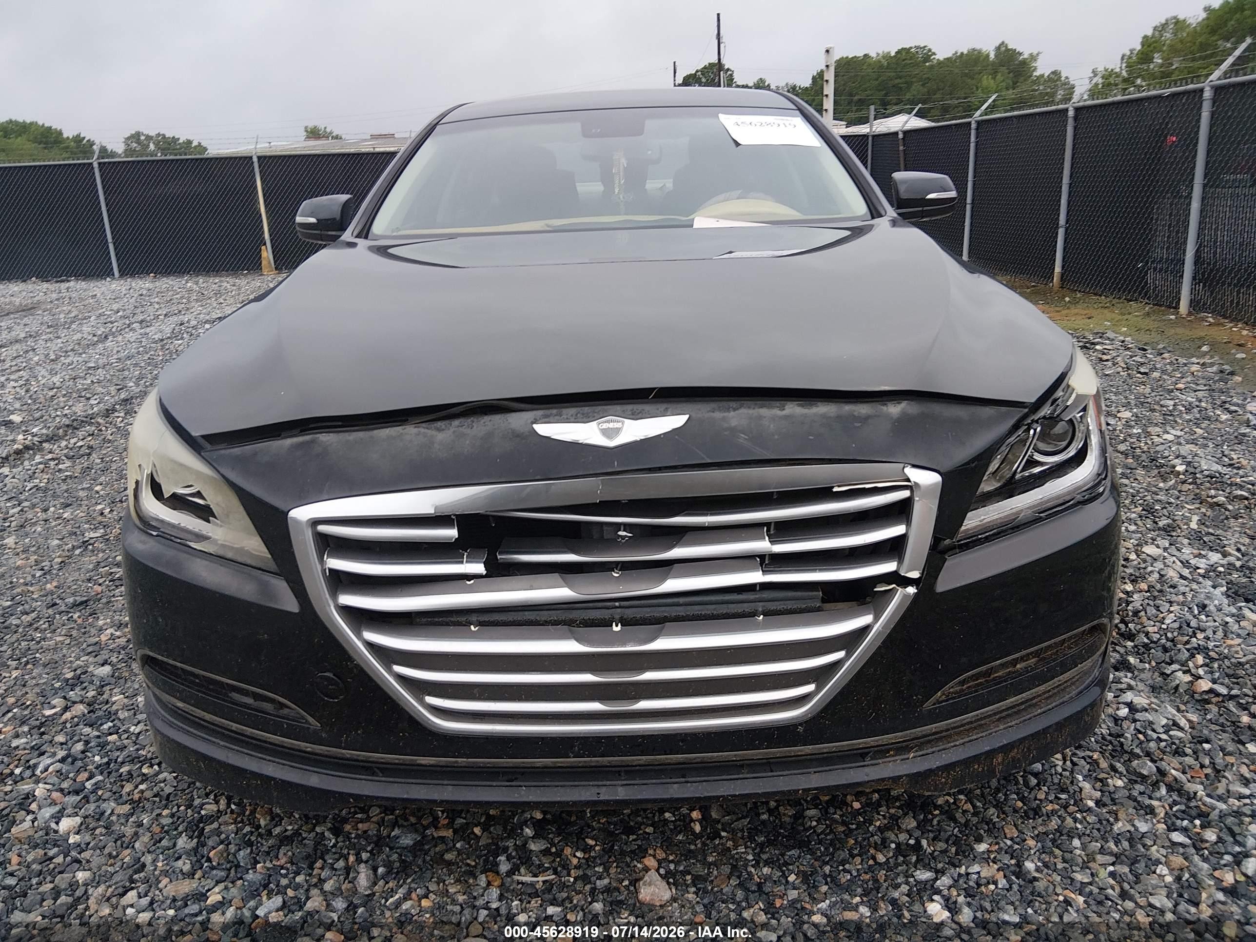 2015 Hyundai Genesis 3.8 Black vin: KMHGN4JE5FU050486