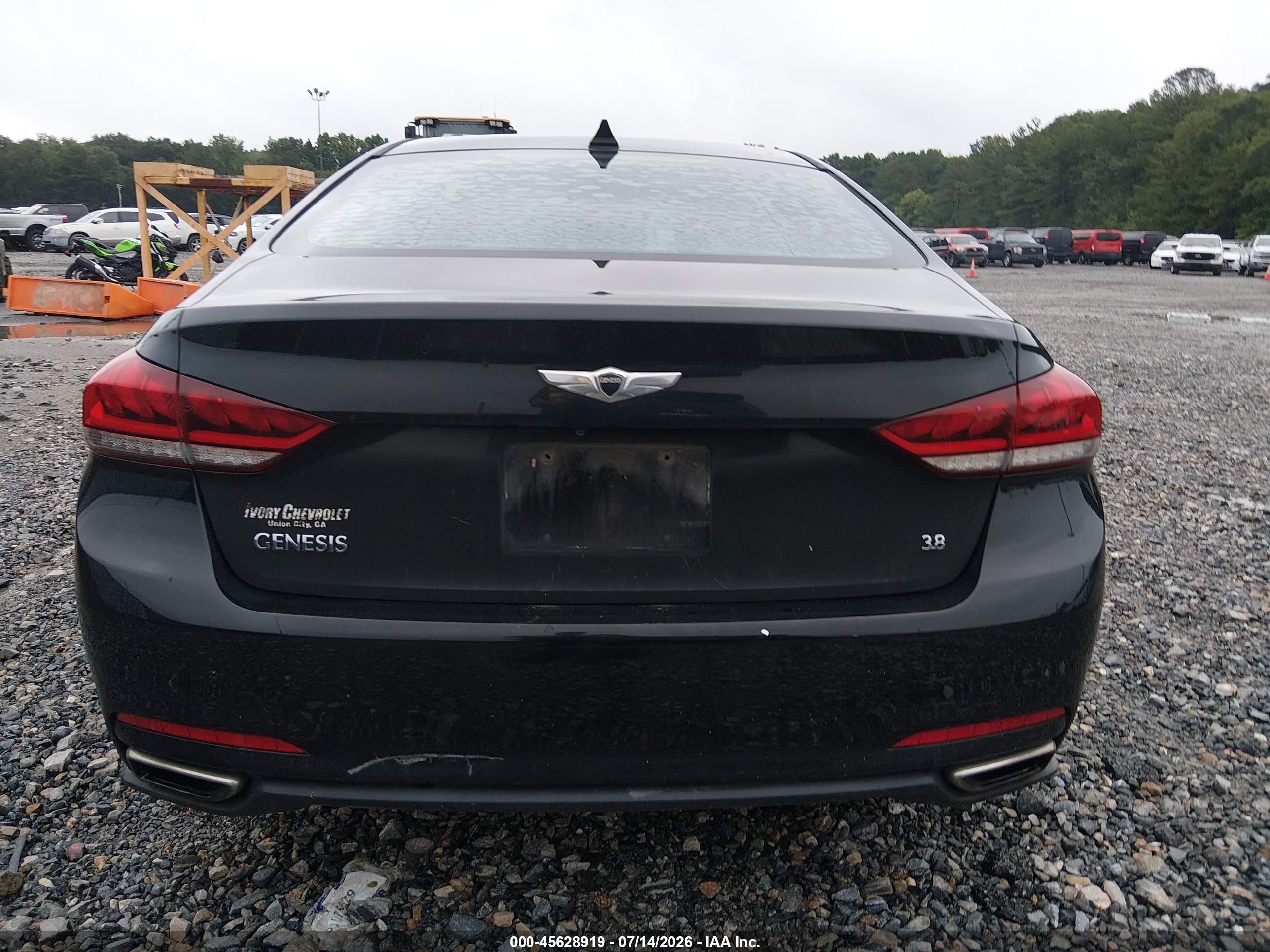 2015 Hyundai Genesis 3.8 Black vin: KMHGN4JE5FU050486