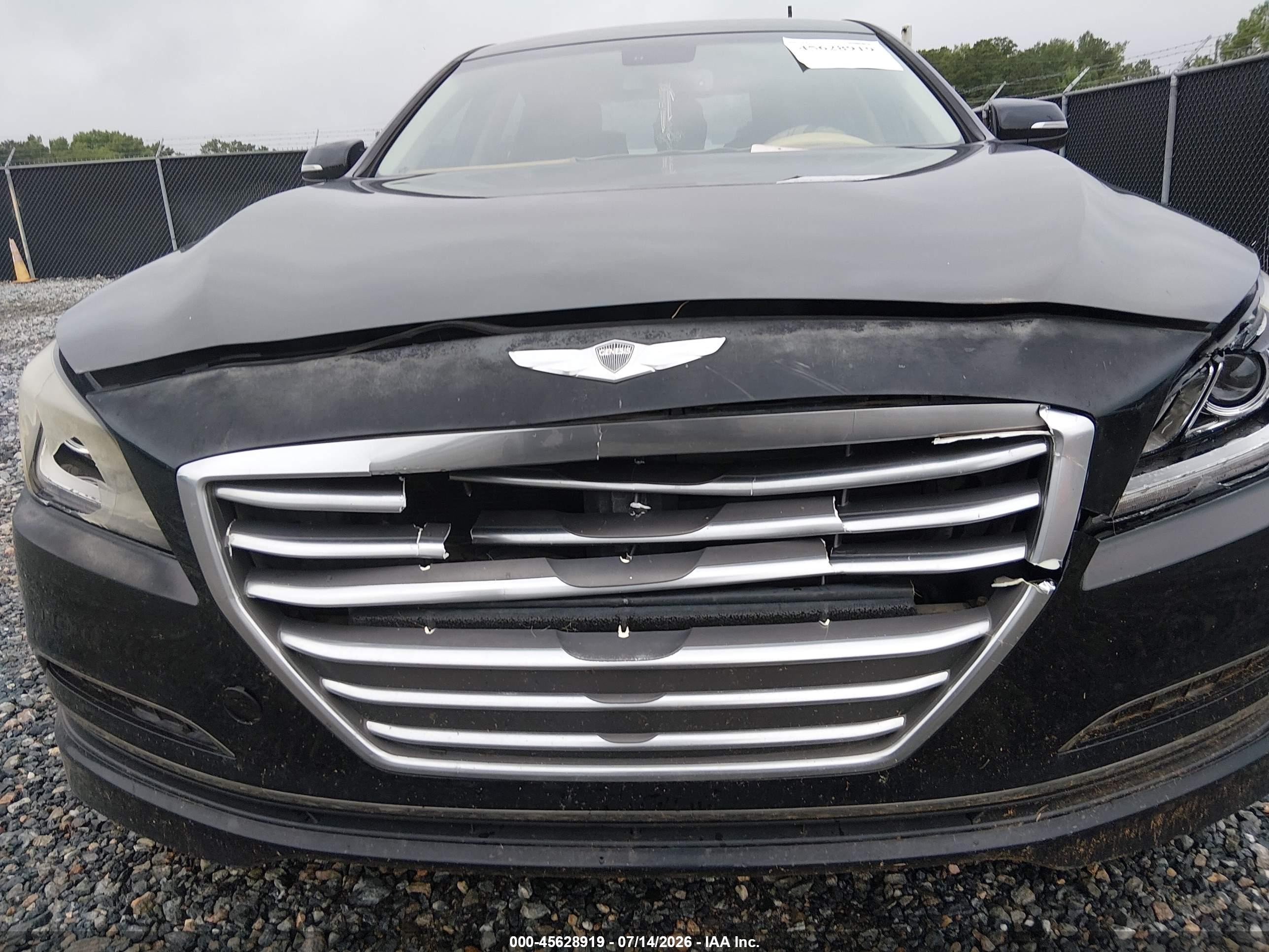 2015 Hyundai Genesis 3.8 Black vin: KMHGN4JE5FU050486