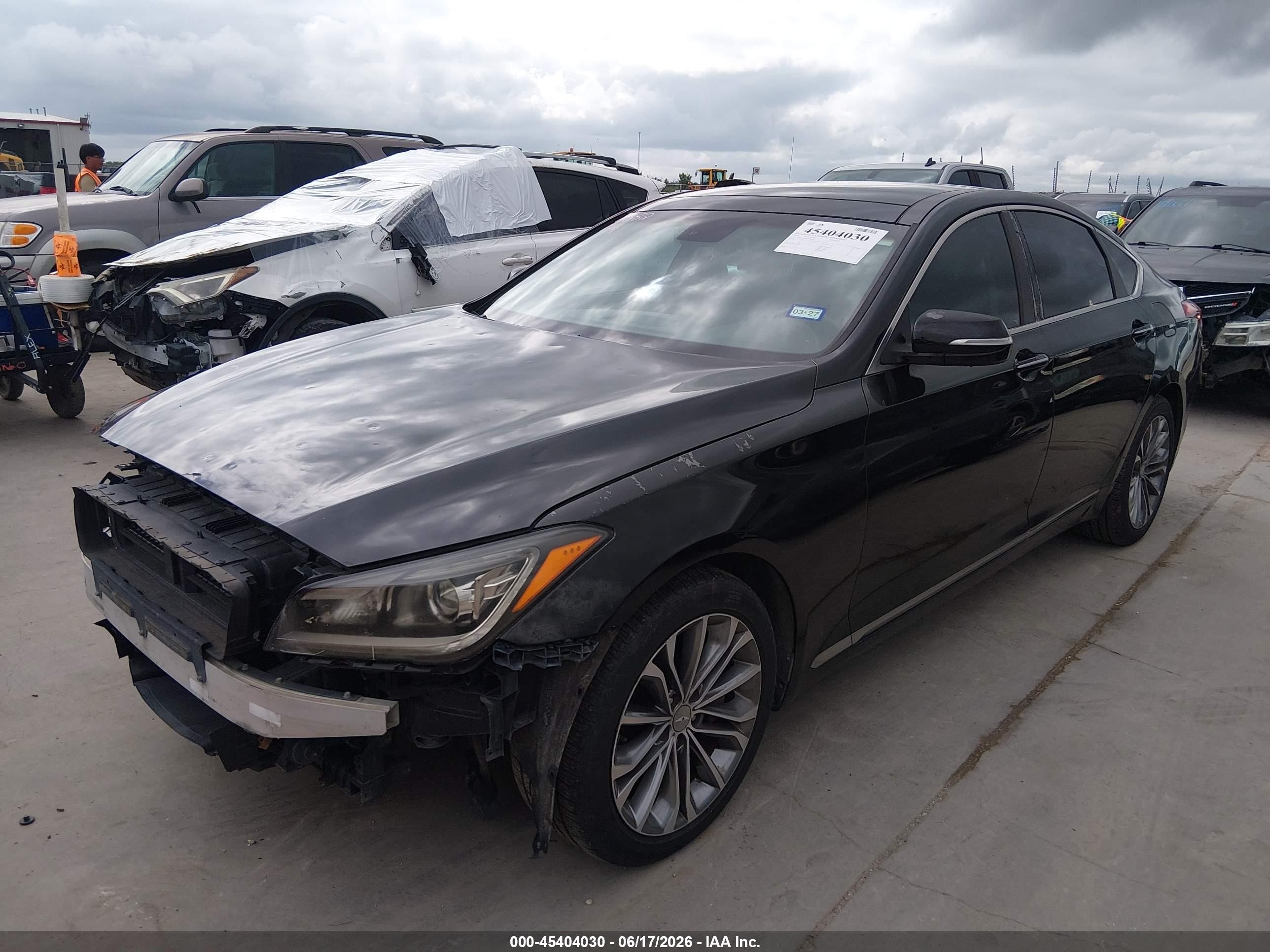 2015 Hyundai Genesis 3.8 Black vin: KMHGN4JE5FU062802