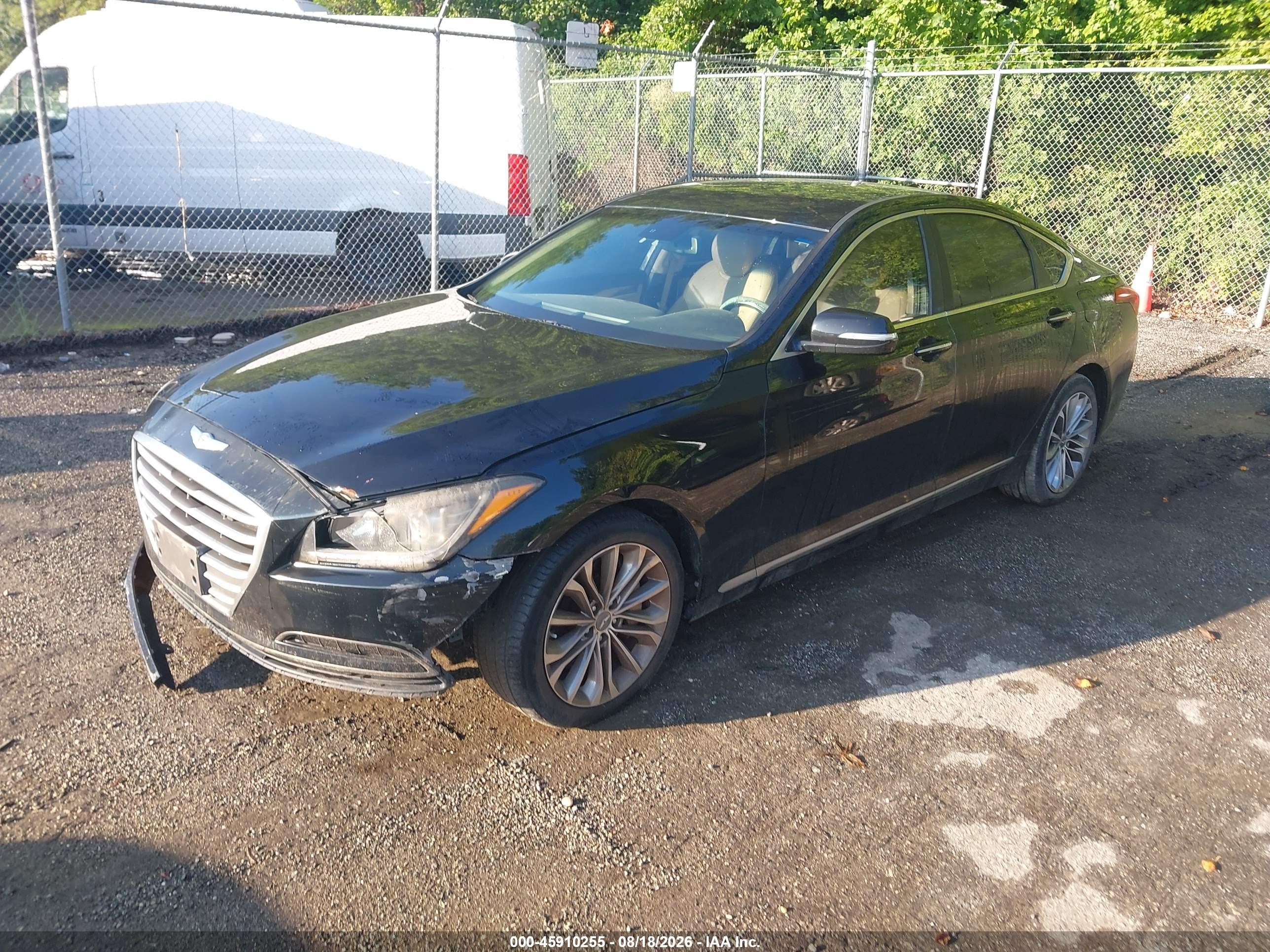 2015 Hyundai Genesis 3.8 Black vin: KMHGN4JE5FU065585