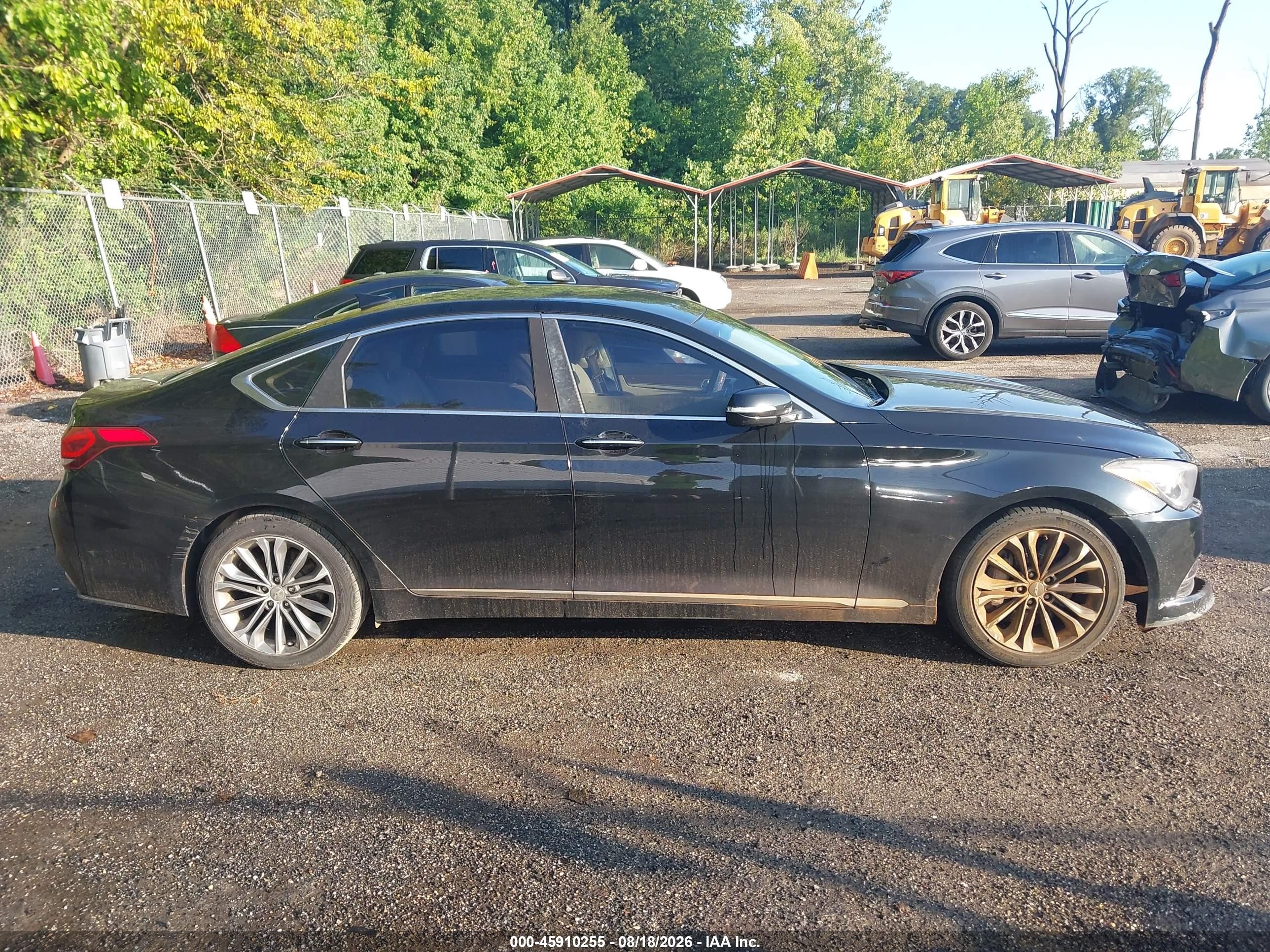 2015 Hyundai Genesis 3.8 Black vin: KMHGN4JE5FU065585