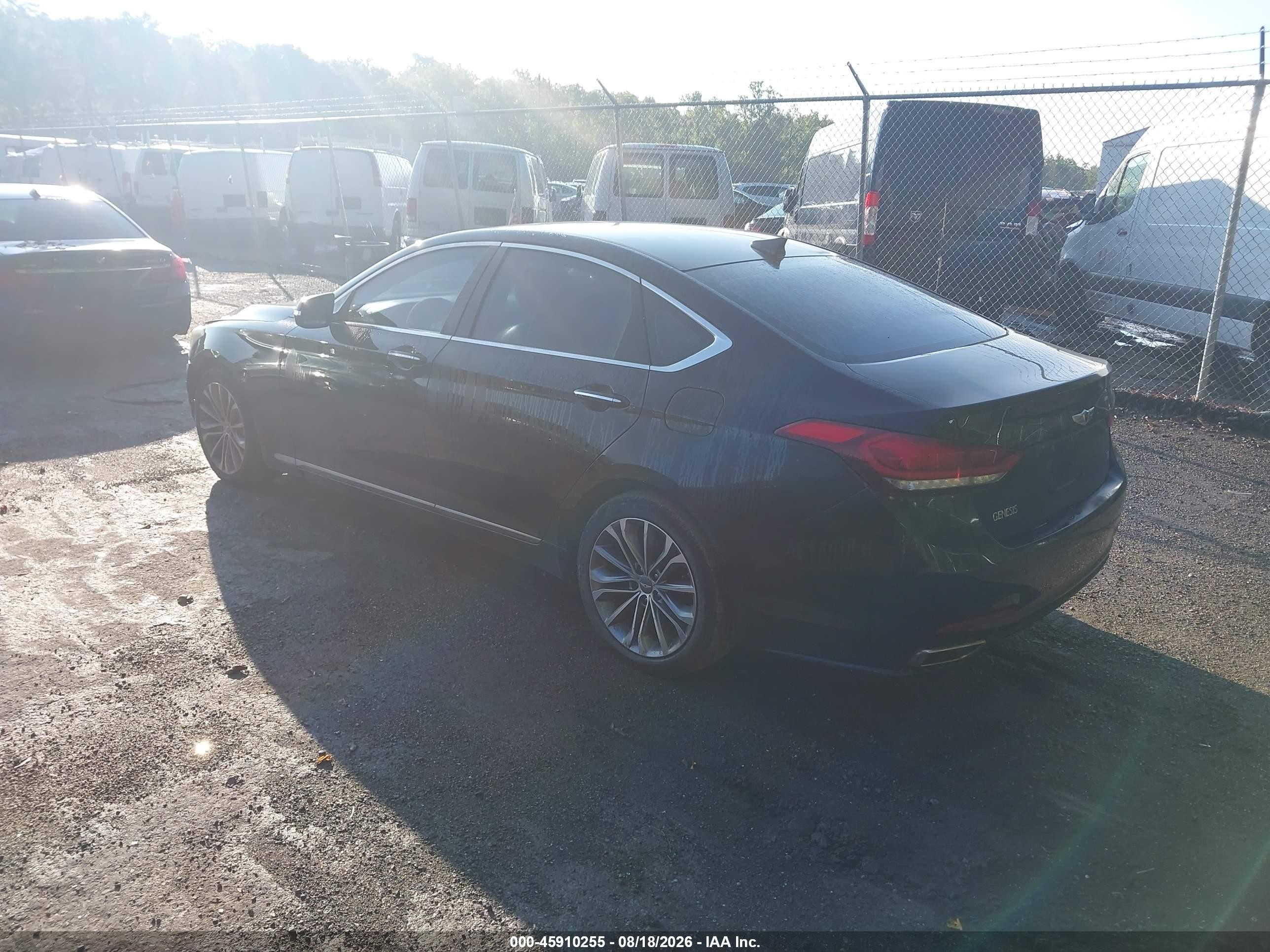 2015 Hyundai Genesis 3.8 Black vin: KMHGN4JE5FU065585