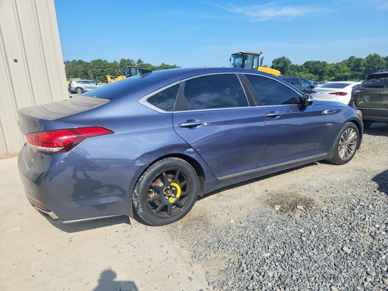 2015 Hyundai Genesis Blue vin: KMHGN4JE5FU066221