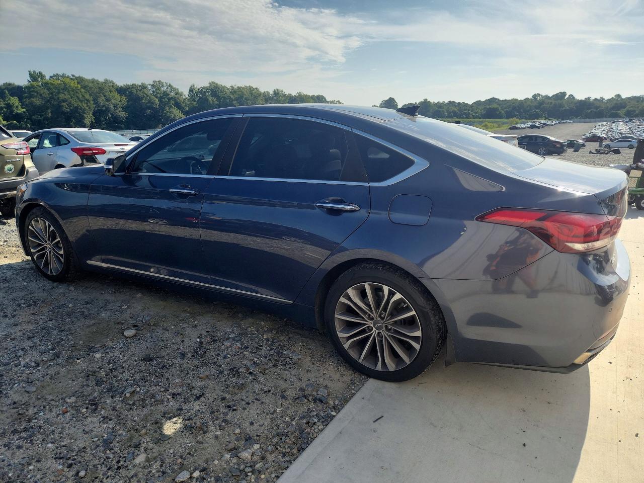 2015 Hyundai Genesis Blue vin: KMHGN4JE5FU066221
