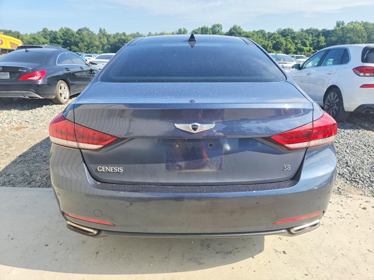 2015 Hyundai Genesis Blue vin: KMHGN4JE5FU066221