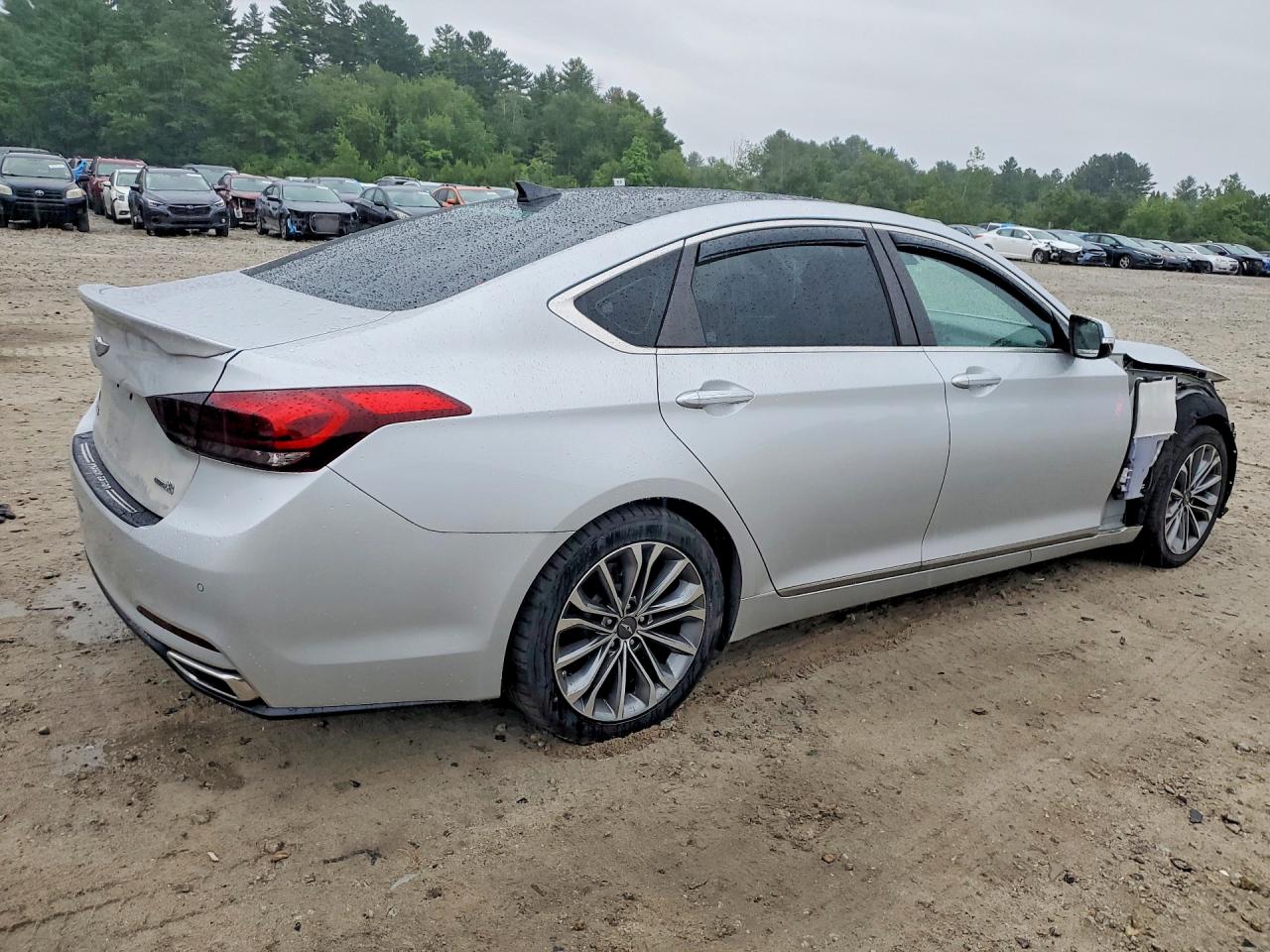 2015 Hyundai Genesis 3.8l Silver vin: KMHGN4JE5FU071306