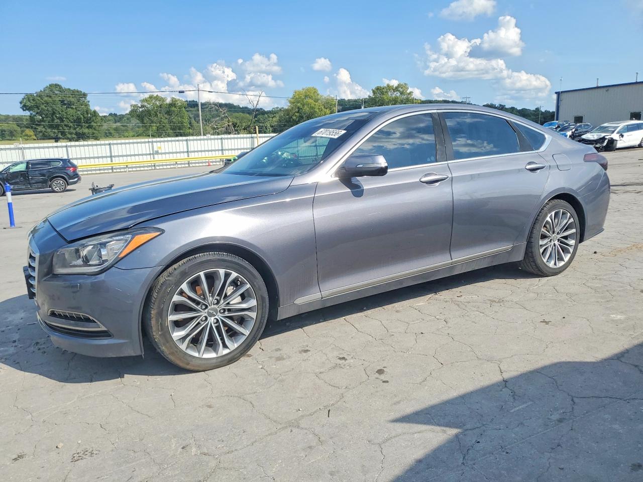 2015 Hyundai Genesis 3.8l Silver vin: KMHGN4JE5FU072780