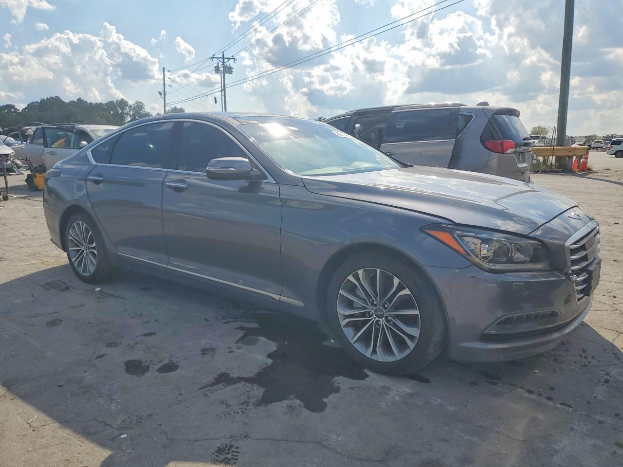 2015 Hyundai Genesis 3.8l Silver vin: KMHGN4JE5FU072780