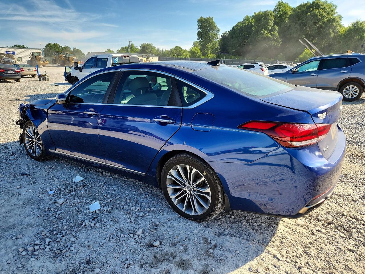 2015 Hyundai Genesis 3.8l Blue vin: KMHGN4JE5FU078336