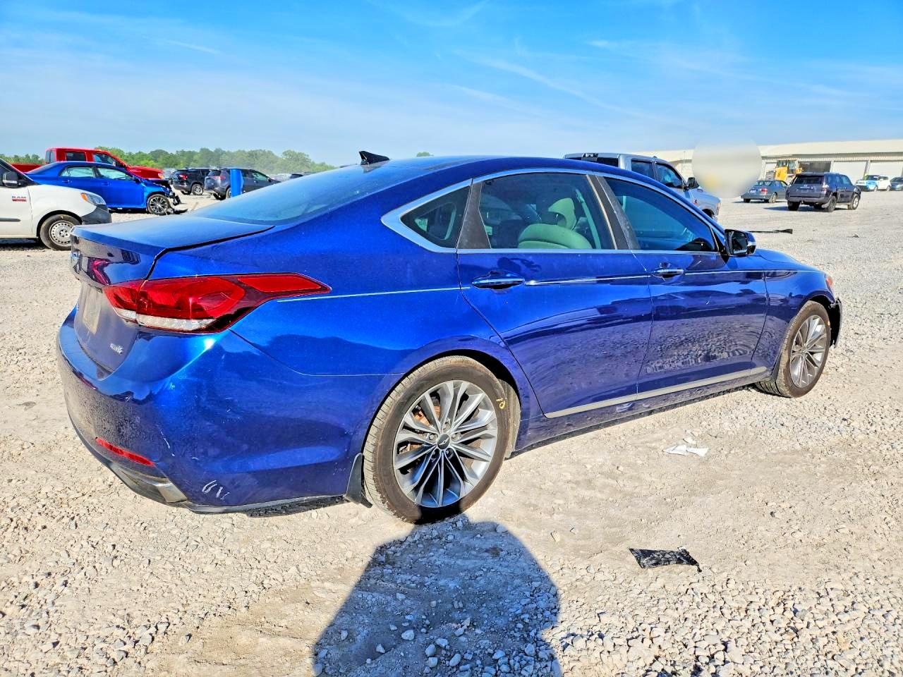 2015 Hyundai Genesis 3.8l Blue vin: KMHGN4JE5FU078336