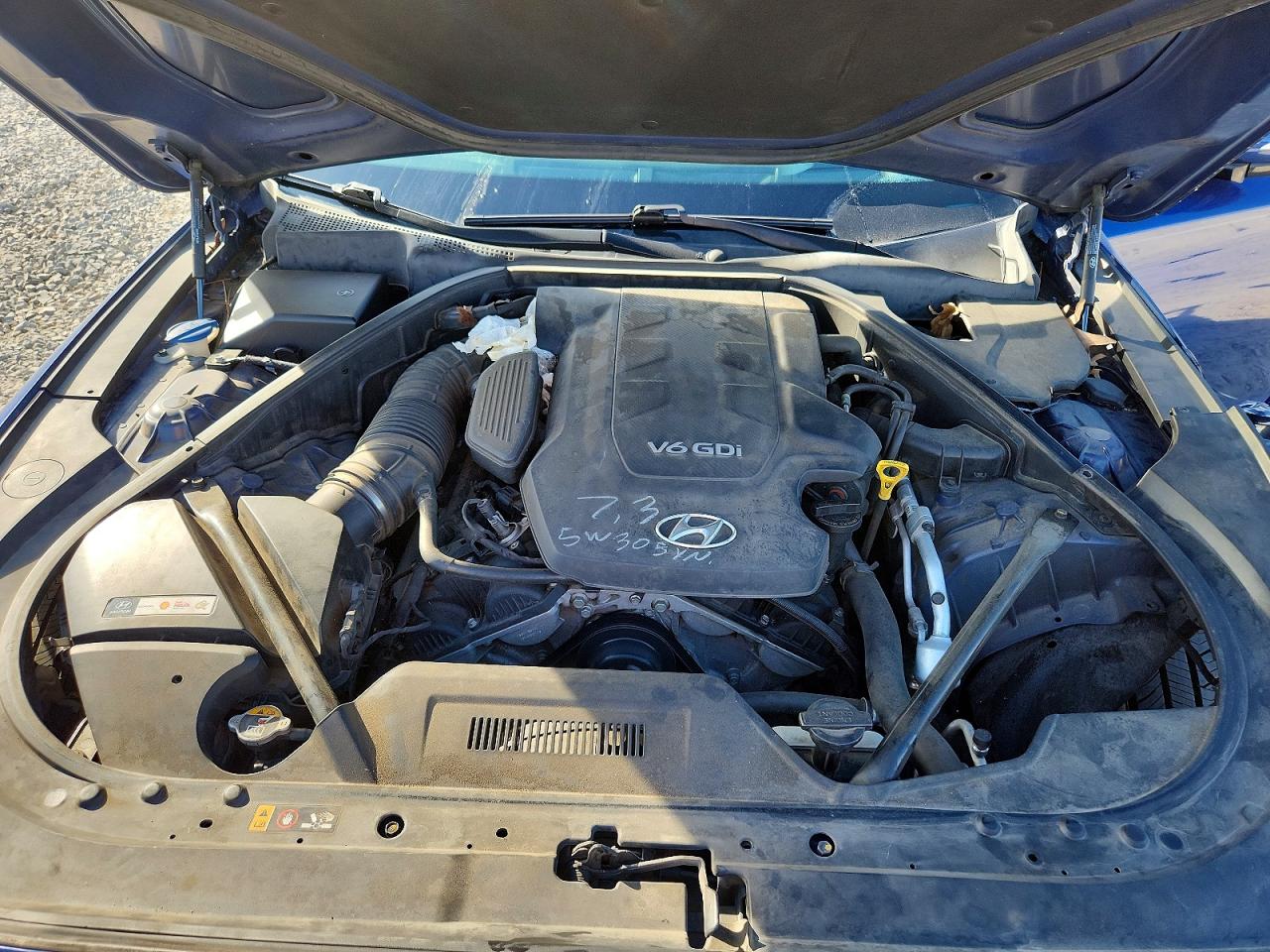 2015 Hyundai Genesis 3.8l Blue vin: KMHGN4JE5FU078336