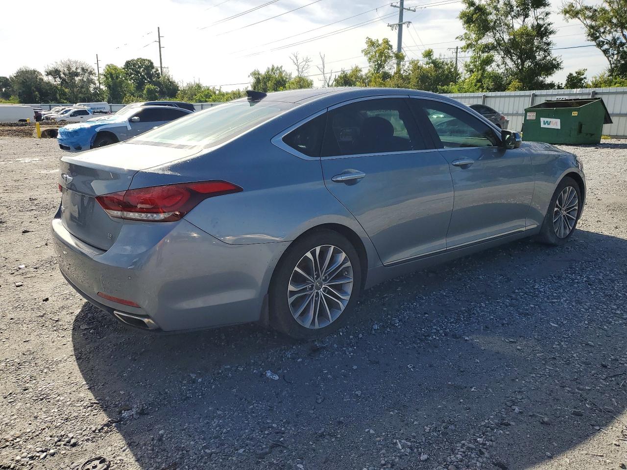 2015 Hyundai Genesis 3.8l Silver vin: KMHGN4JE5FU080443