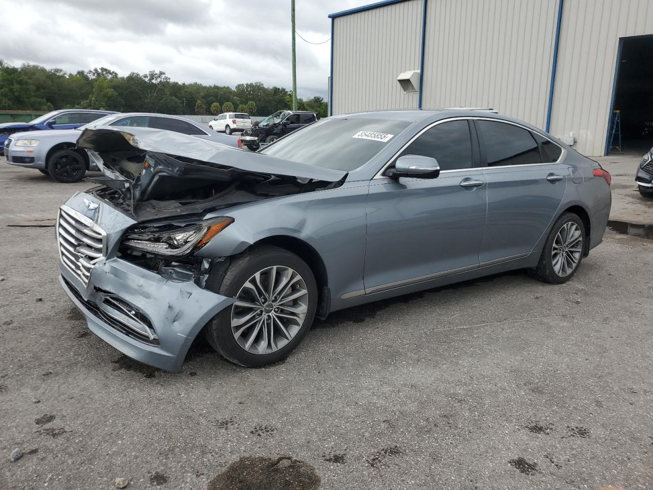 2015 Hyundai Genesis 3.8l Blue vin: KMHGN4JE5FU089854