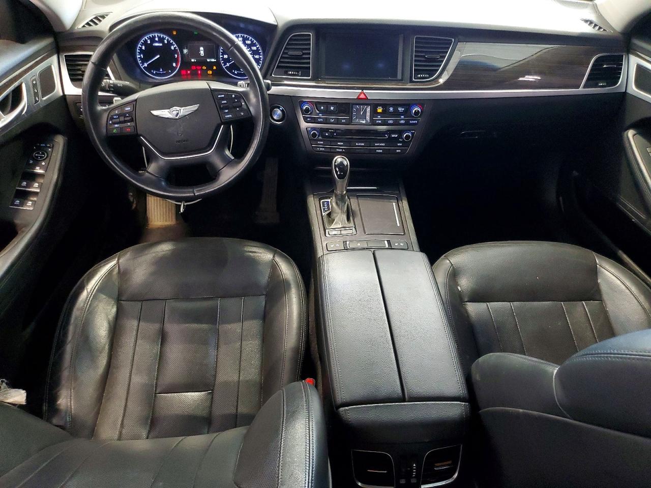2015 Hyundai Genesis 3.8l White vin: KMHGN4JE5FU090728