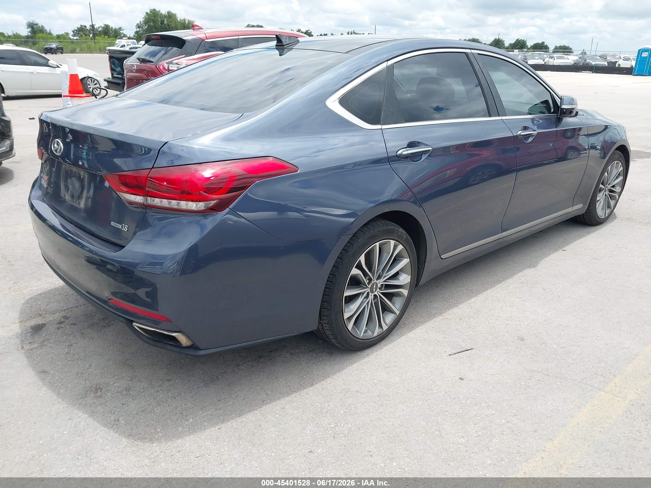 2015 Hyundai Genesis 3.8 Dark Blue vin: KMHGN4JE5FU101758