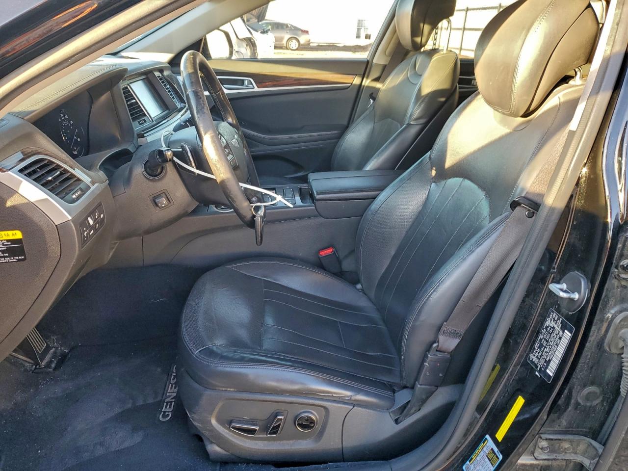 2015 Hyundai Genesis 3.8l Black vin: KMHGN4JE6FU018548