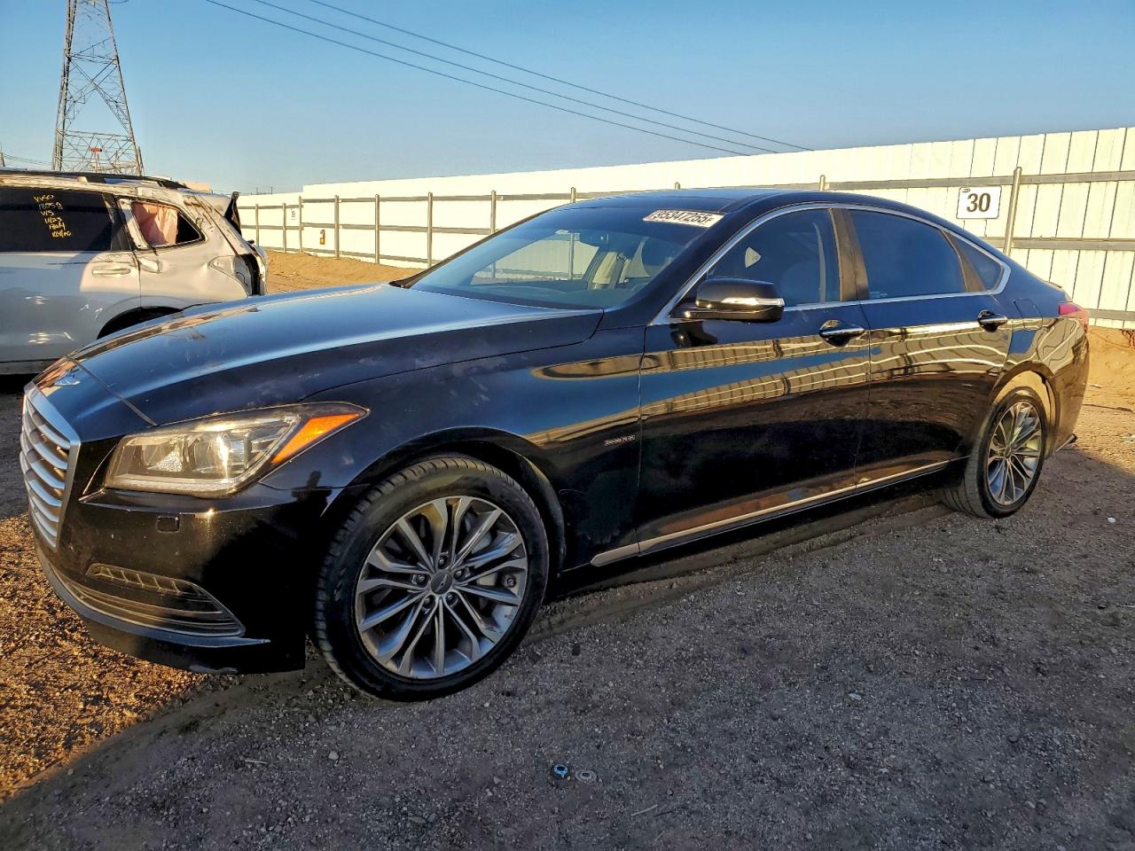 2015 Hyundai Genesis 3.8l Black vin: KMHGN4JE6FU018548