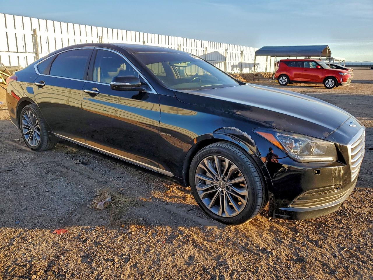 2015 Hyundai Genesis 3.8l Black vin: KMHGN4JE6FU018548