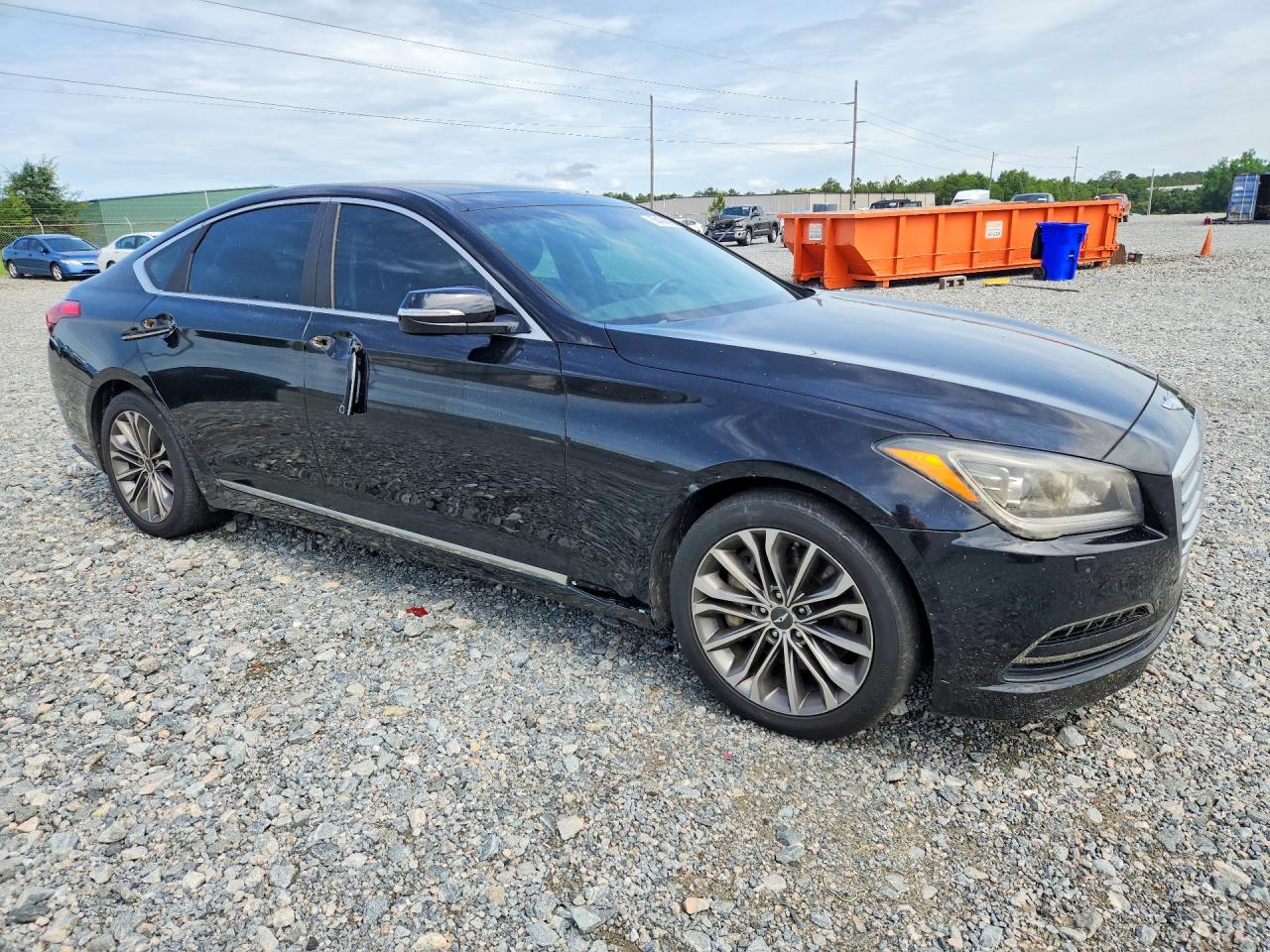 2015 Hyundai Genesis 3.8l Black vin: KMHGN4JE6FU020381