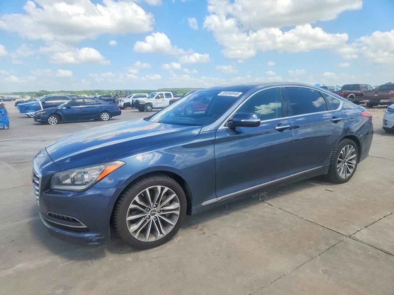 2015 Hyundai Genesis 3.8l Blue vin: KMHGN4JE6FU037553