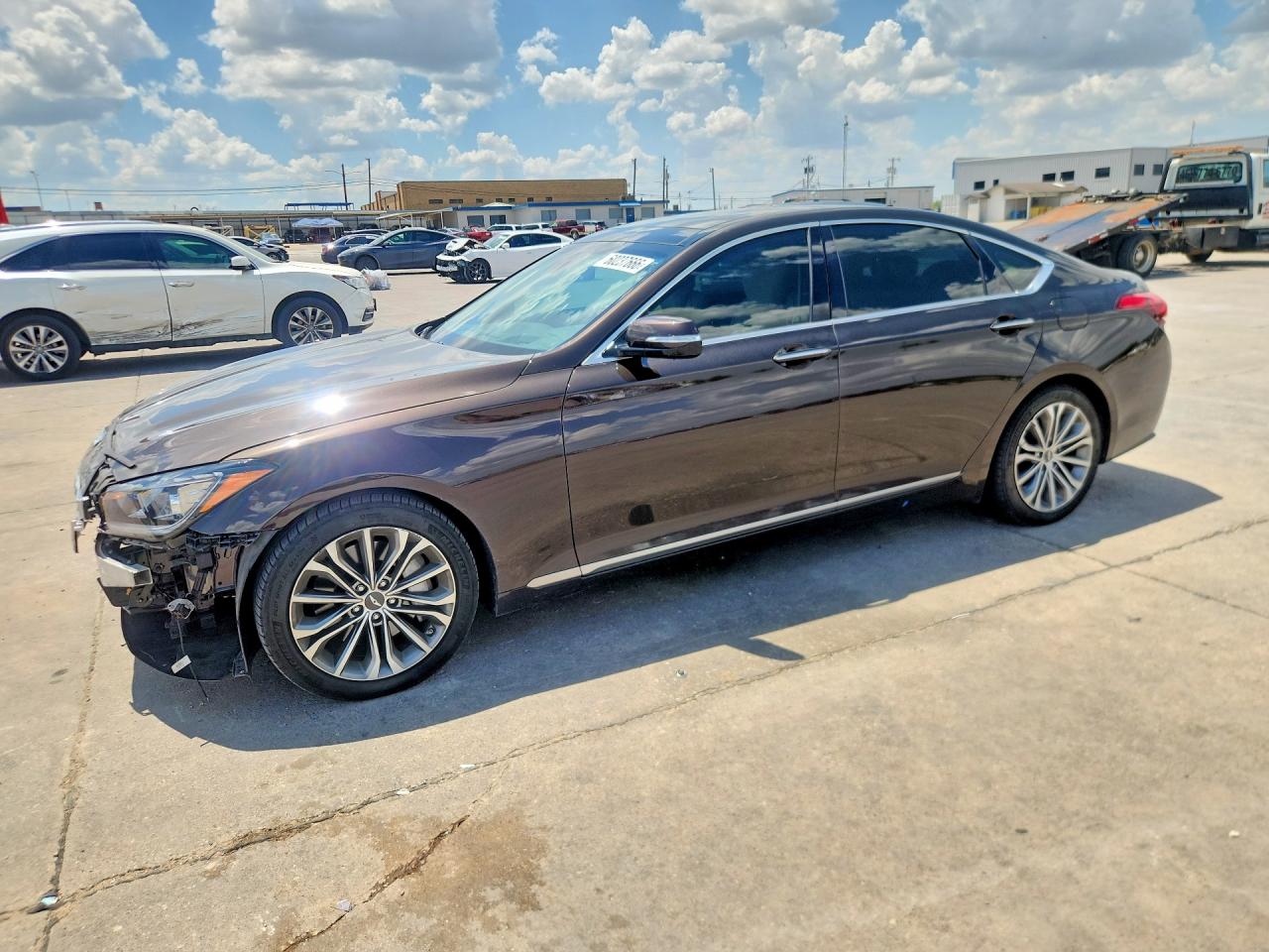 2015 Hyundai Genesis 3.8l Brown vin: KMHGN4JE6FU041358