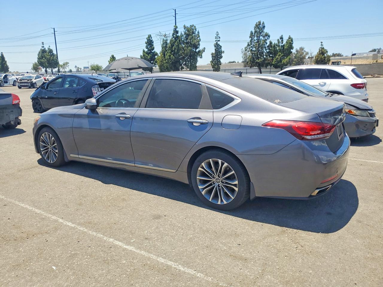 2015 Hyundai Genesis 3.8l Gray vin: KMHGN4JE6FU070505