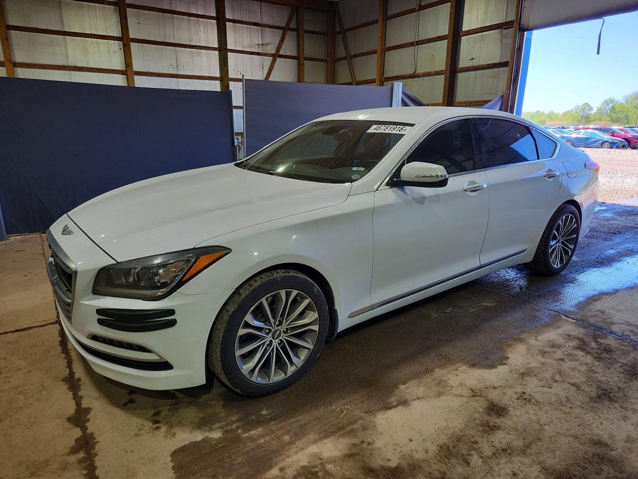 2015 Hyundai Genesis 3.8l White vin: KMHGN4JE6FU082685