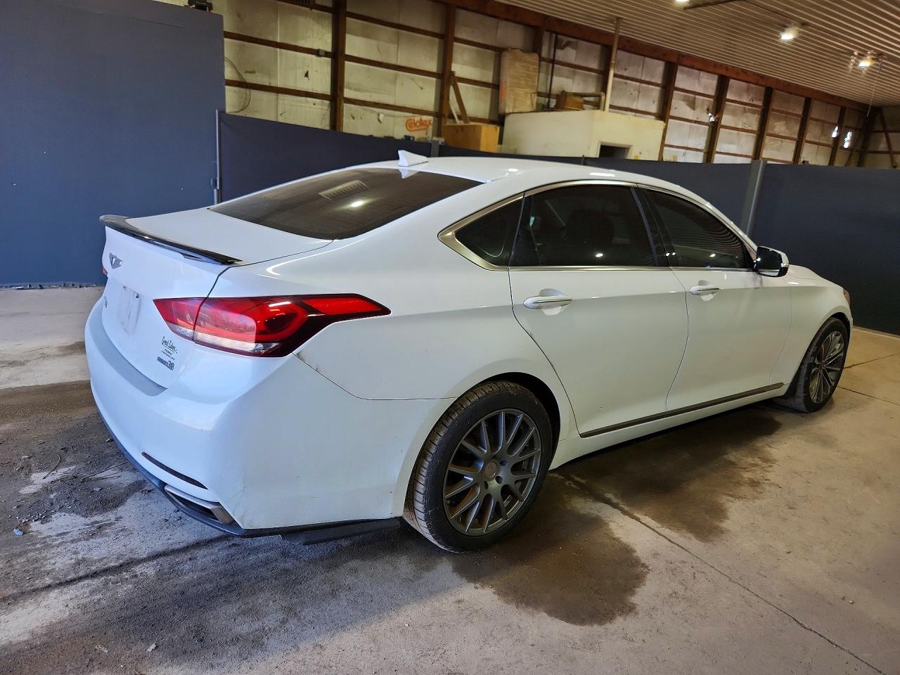 2015 Hyundai Genesis 3.8l White vin: KMHGN4JE6FU082685