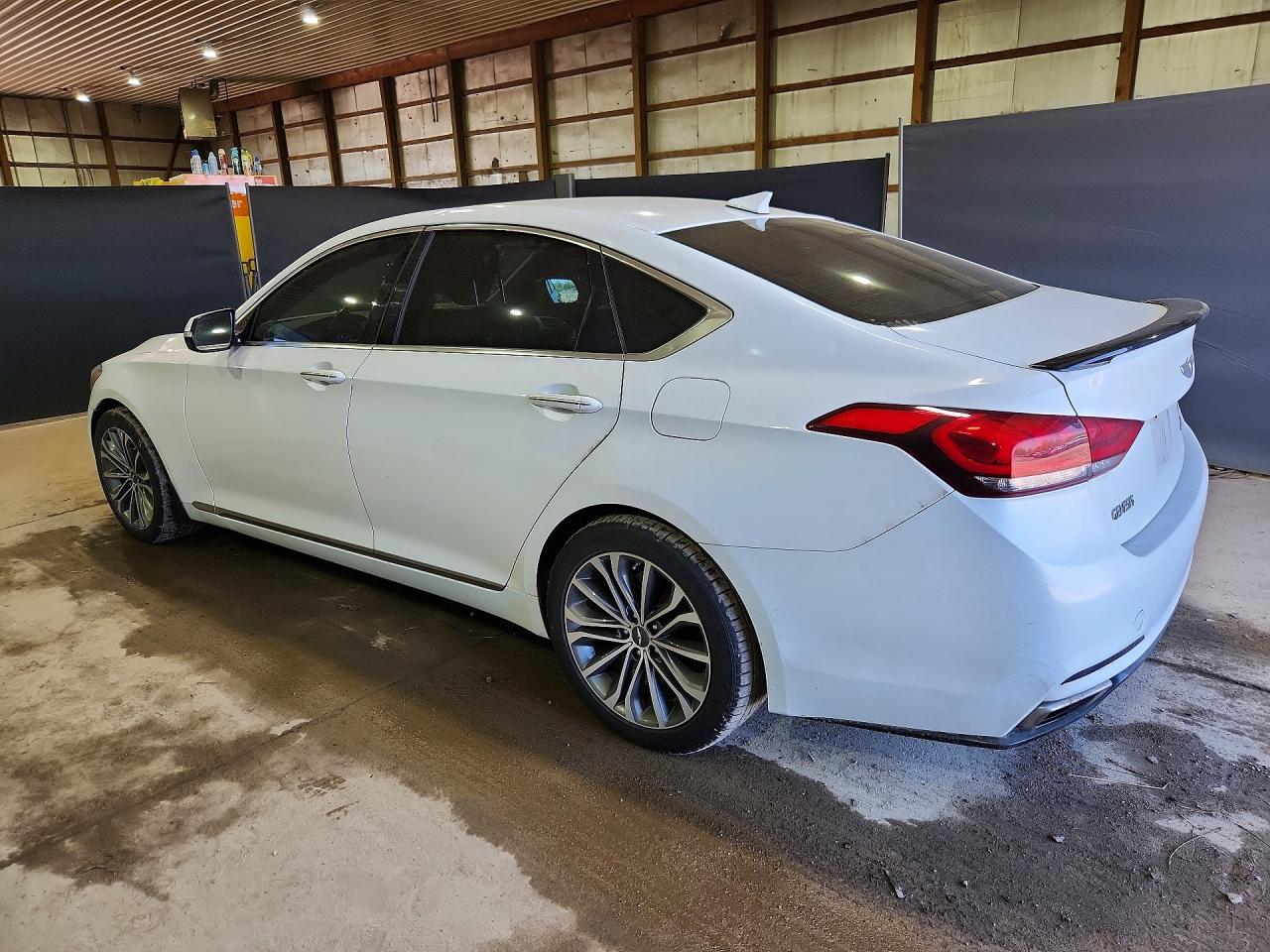2015 Hyundai Genesis 3.8l White vin: KMHGN4JE6FU082685