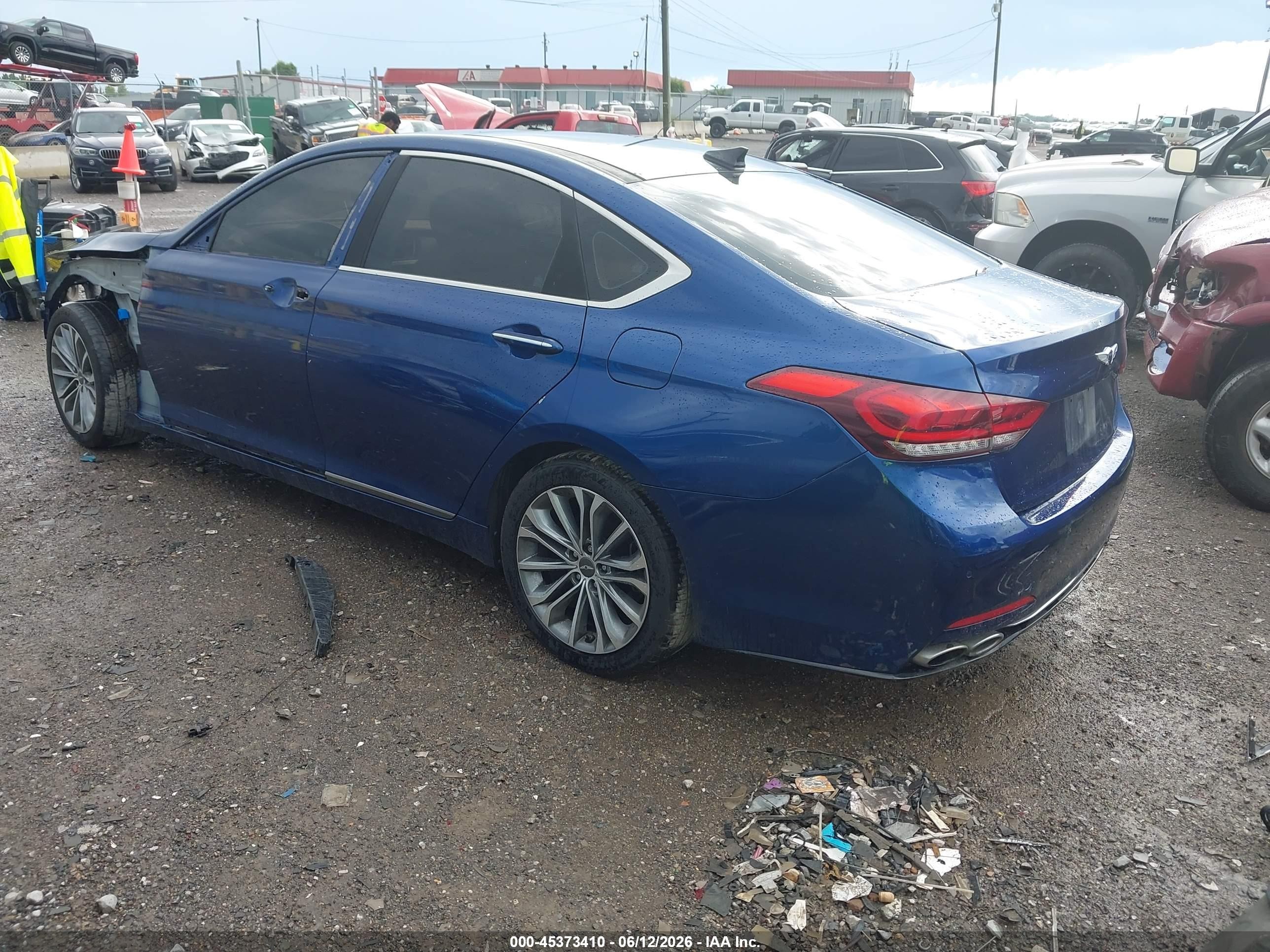 2015 Hyundai Genesis 3.8 Синий vin: KMHGN4JE6FU099714