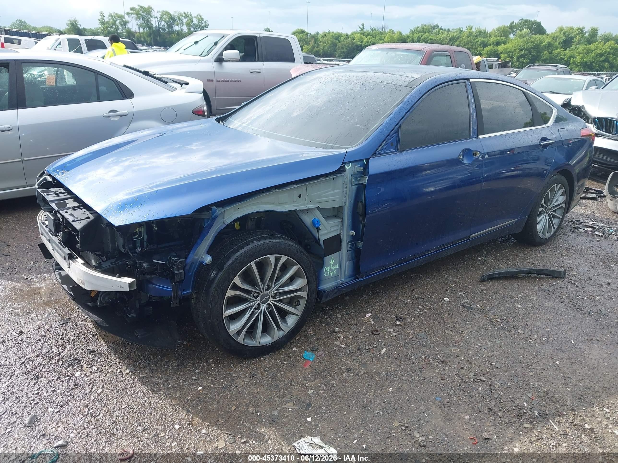 2015 Hyundai Genesis 3.8 Синий vin: KMHGN4JE6FU099714