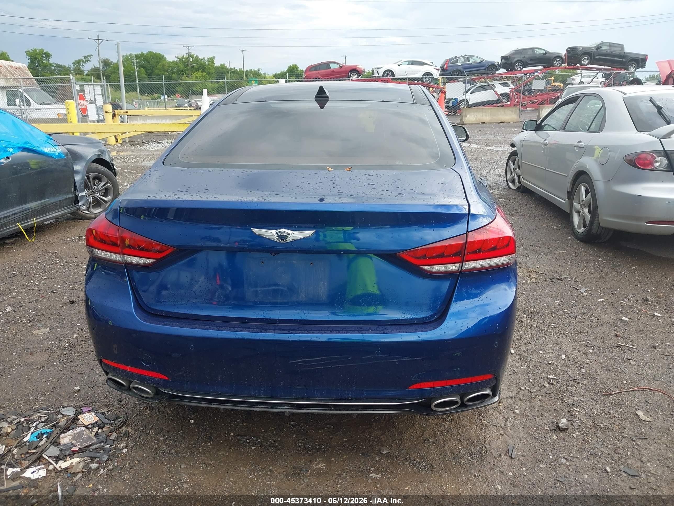 2015 Hyundai Genesis 3.8 Синий vin: KMHGN4JE6FU099714