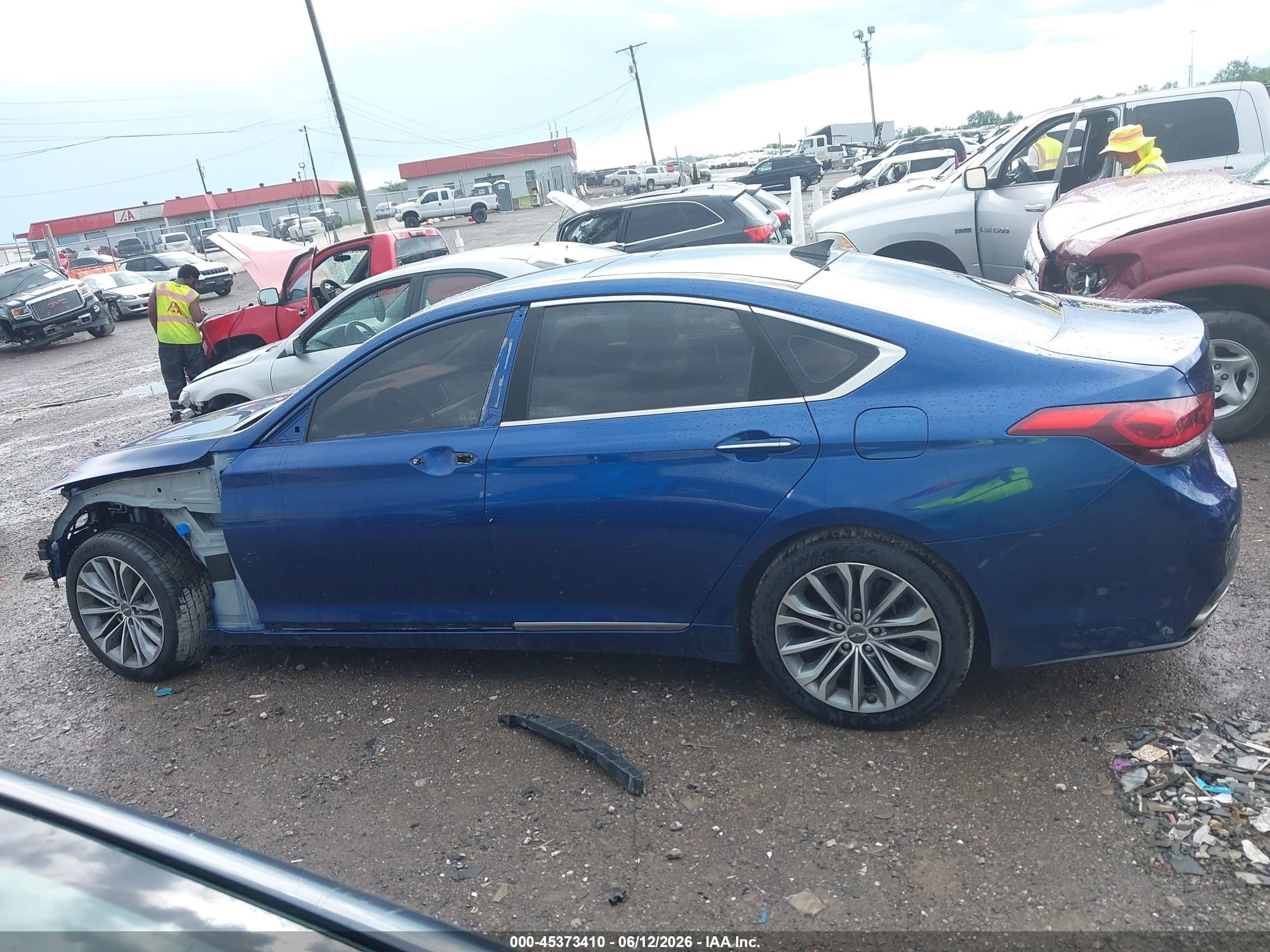 2015 Hyundai Genesis 3.8 Синий vin: KMHGN4JE6FU099714