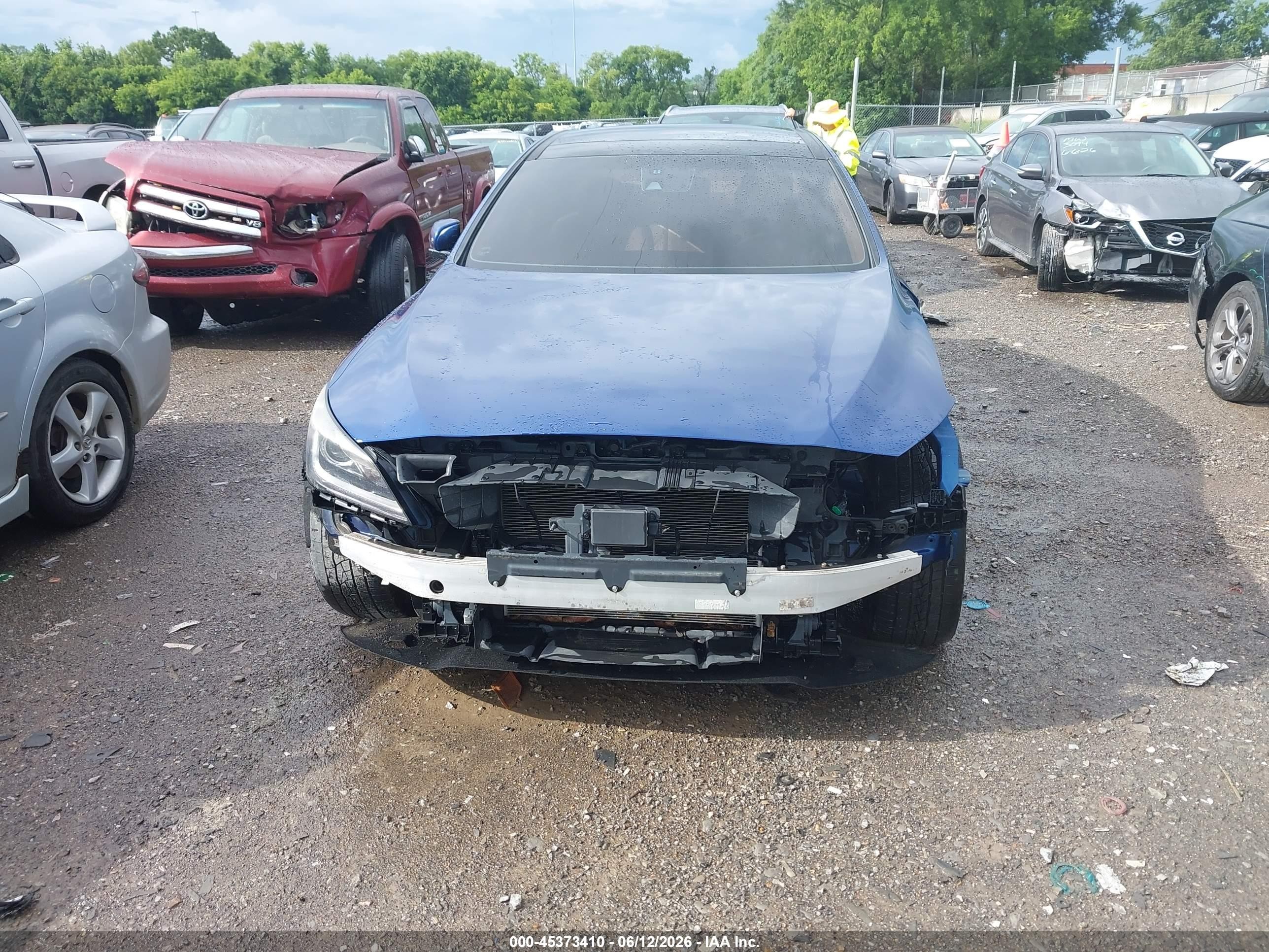 2015 Hyundai Genesis 3.8 Синий vin: KMHGN4JE6FU099714