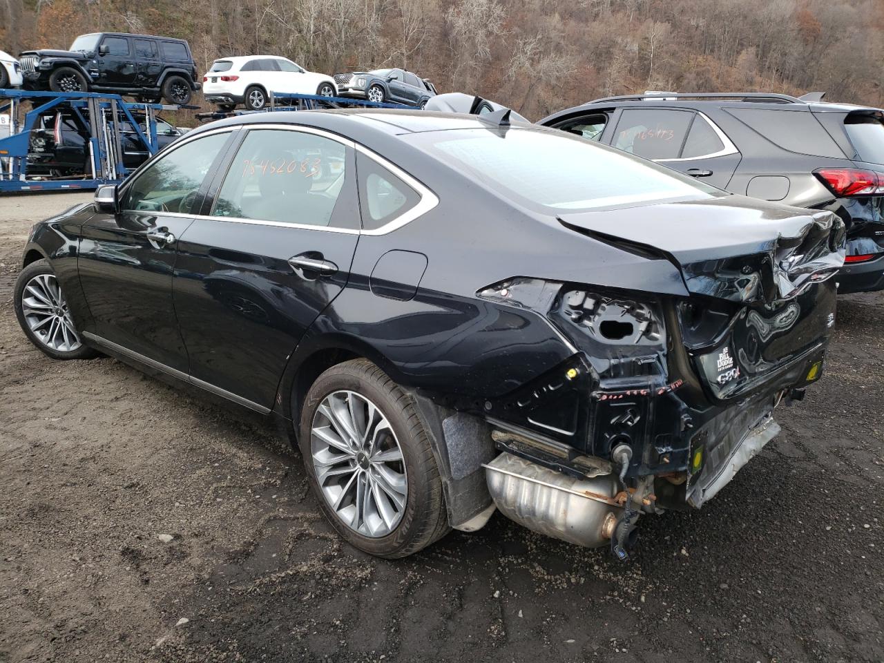 2017 Genesis G80 Base Черный vin: KMHGN4JE6HU182935