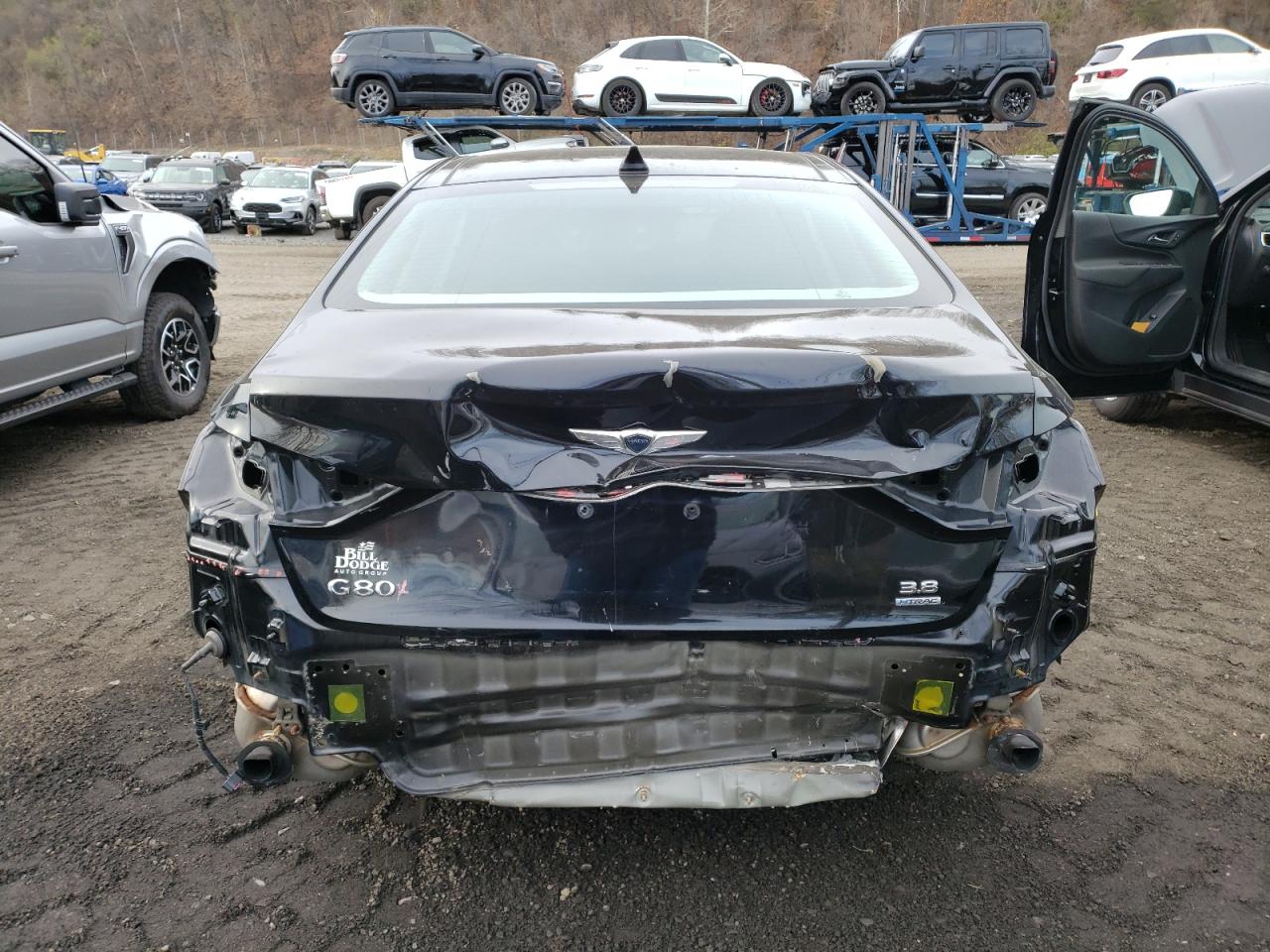 2017 Genesis G80 Base Черный vin: KMHGN4JE6HU182935