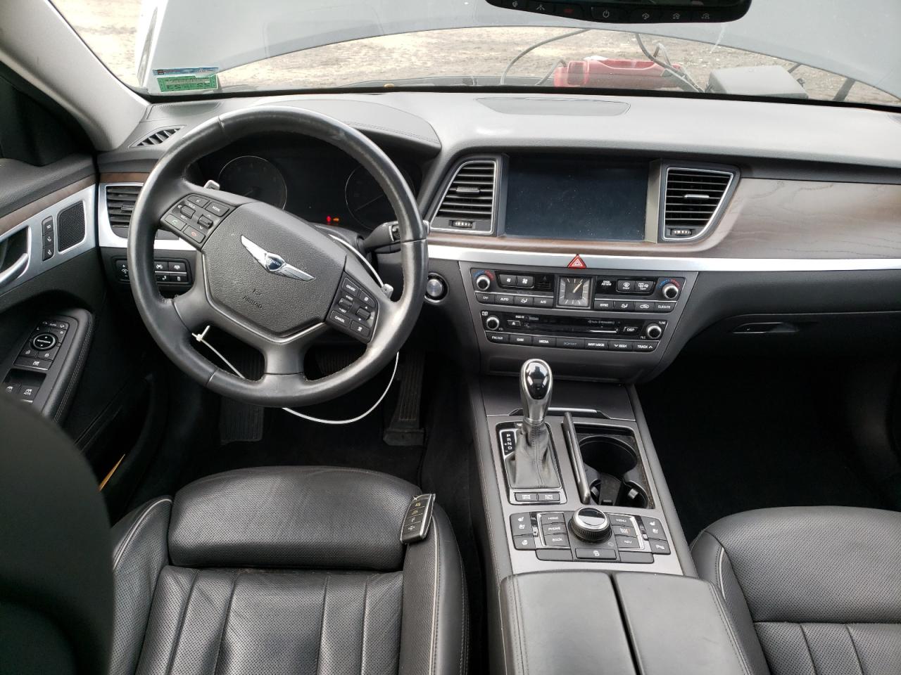 2017 Genesis G80 Base Черный vin: KMHGN4JE6HU182935