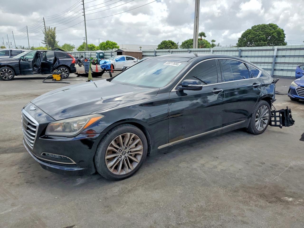 2015 Hyundai Genesis 3.8l Black vin: KMHGN4JE7FU040283
